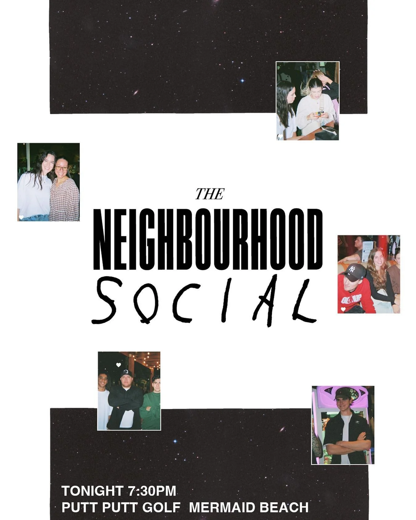 The NBHD are heading out for socials TONIGHT! Meet us at Mermaid Beach Putt Putt Golf at 7:30pm for an incredible time together, and afterwards we will head out for dessert. Hope to see you there.
_ 
#thelifeofpublic #forthepeople #goldcoast #goldcoa