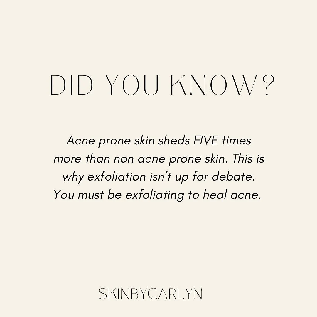 Exfoliation is a key component to healing acne. With that being said NEVER scrub inflamed acne, opt for a chemical or enzyme exfoliator 🫶🏼

#skintips #soloesthetician #montereyfacials #montereybayfacials #pebblebeachfacialist #acne #acnetips