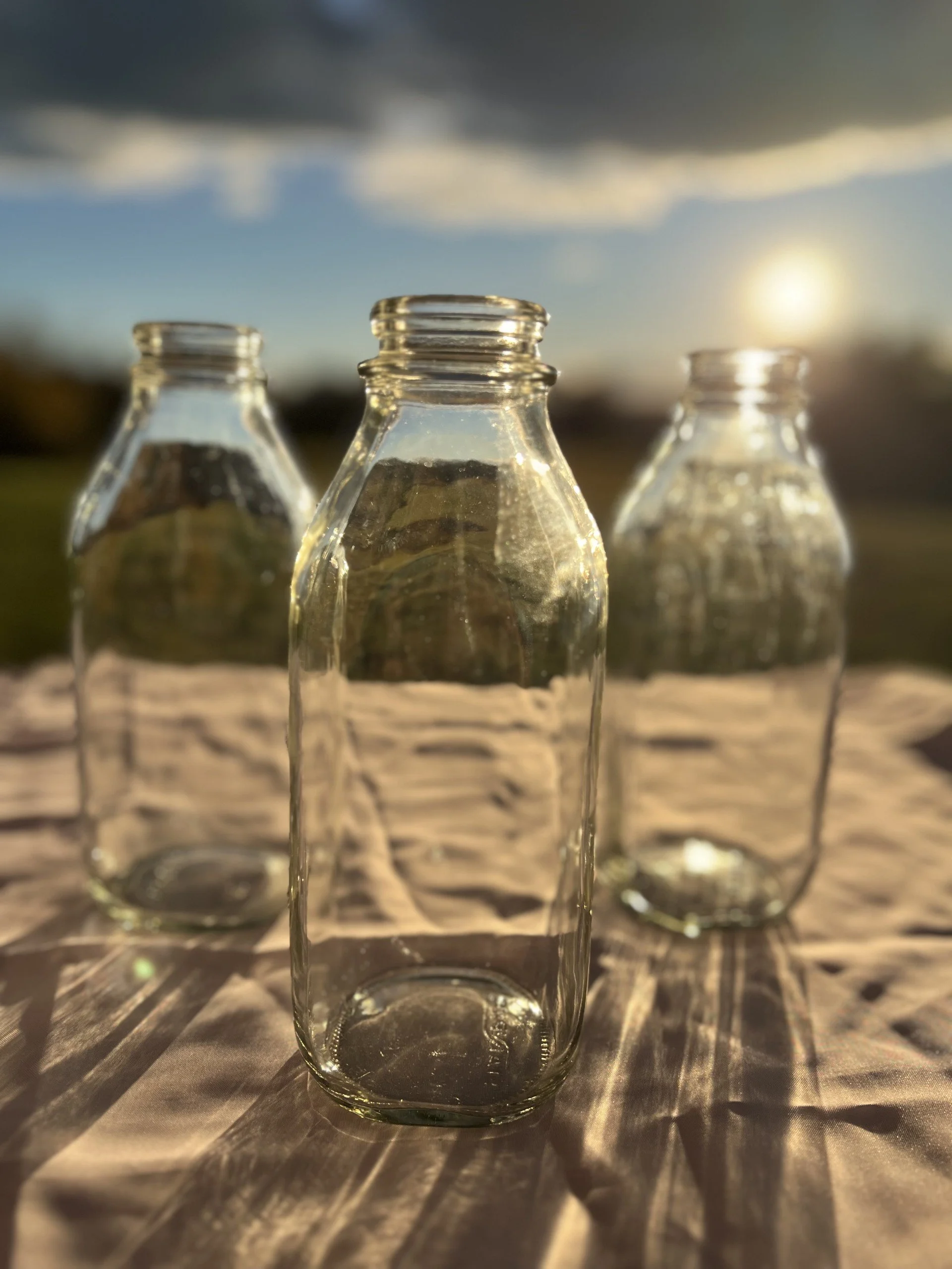 Glass Milk Bottles