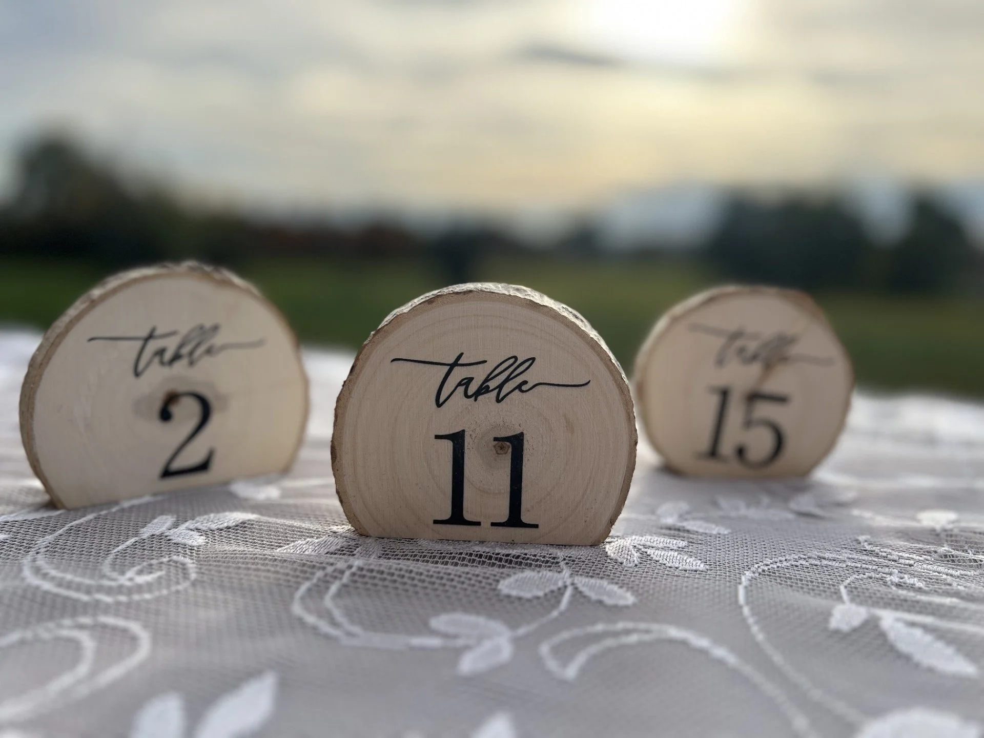 Wood Round Table Numbers
