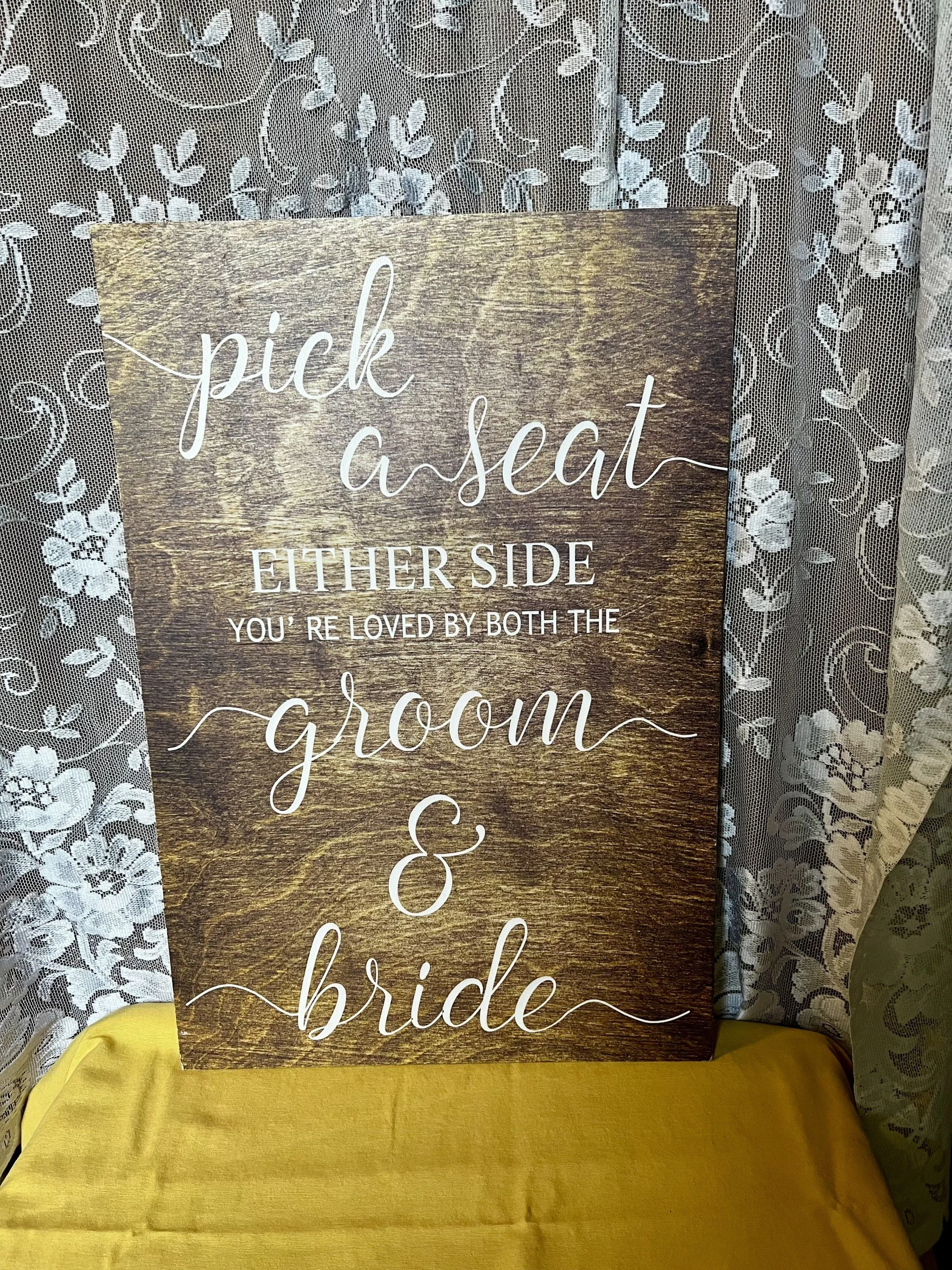Pick A Seat Sign