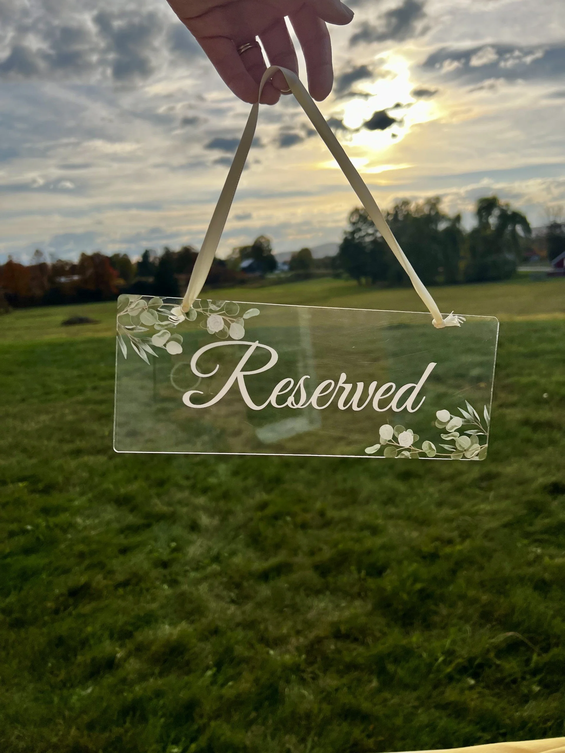 Acrylic Reserved Signs