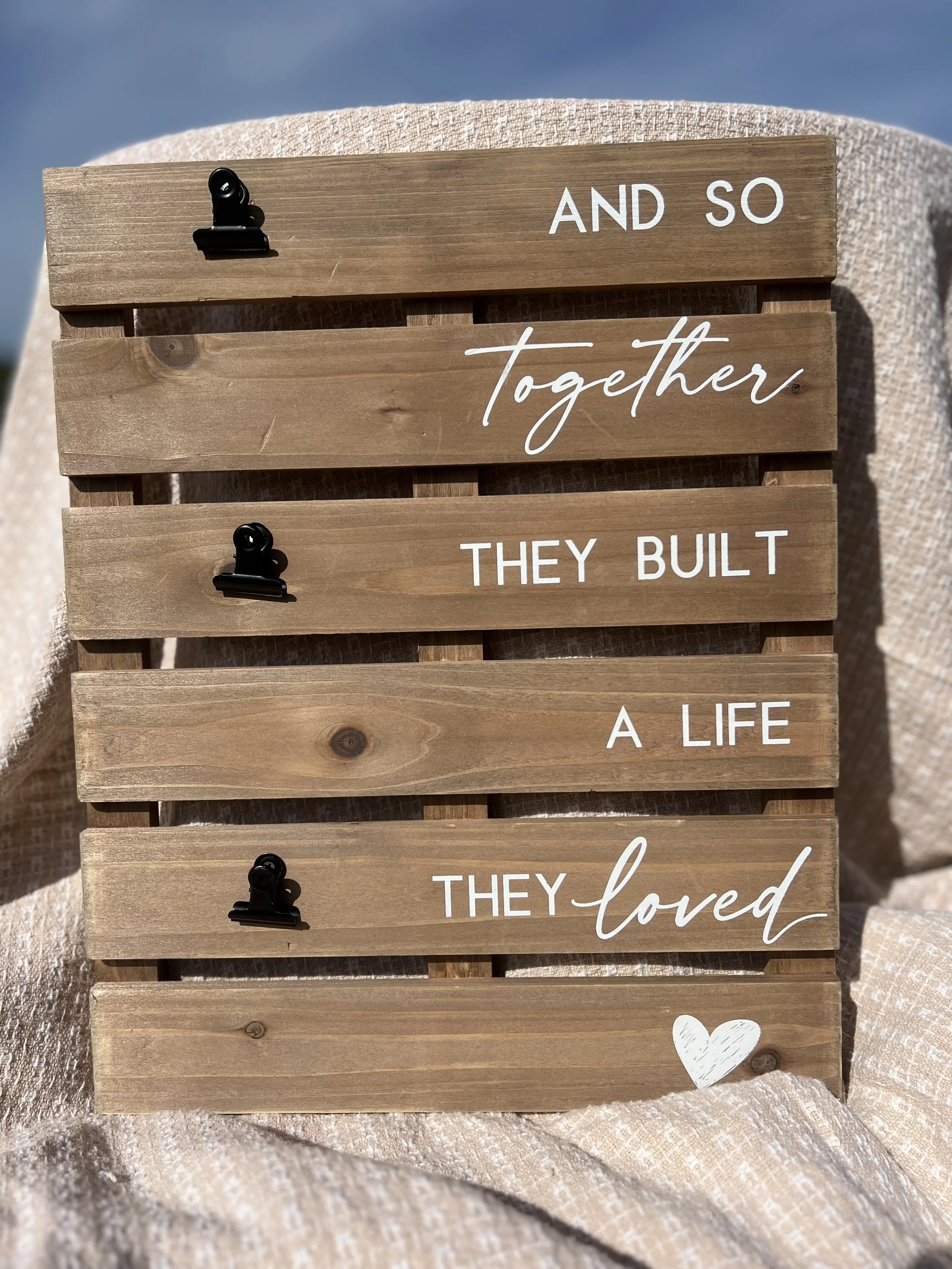 They Built A Life Sign with Picture Clips