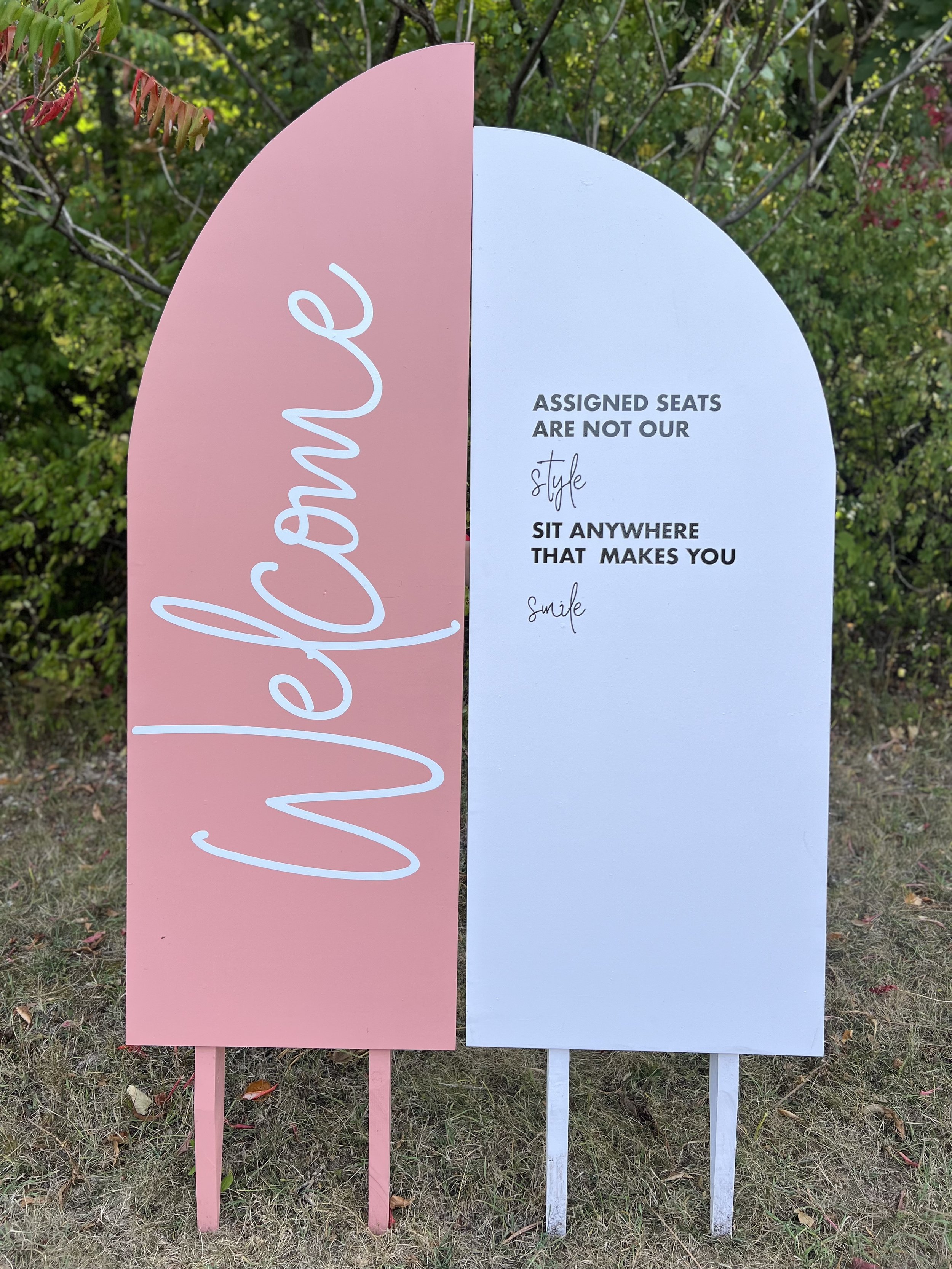 Pink Welcome Sign