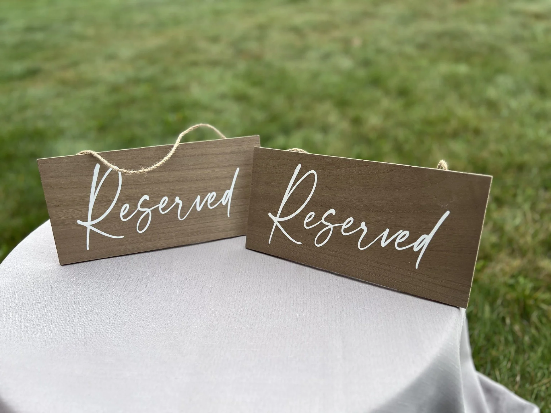 Wooden Reserved Signs