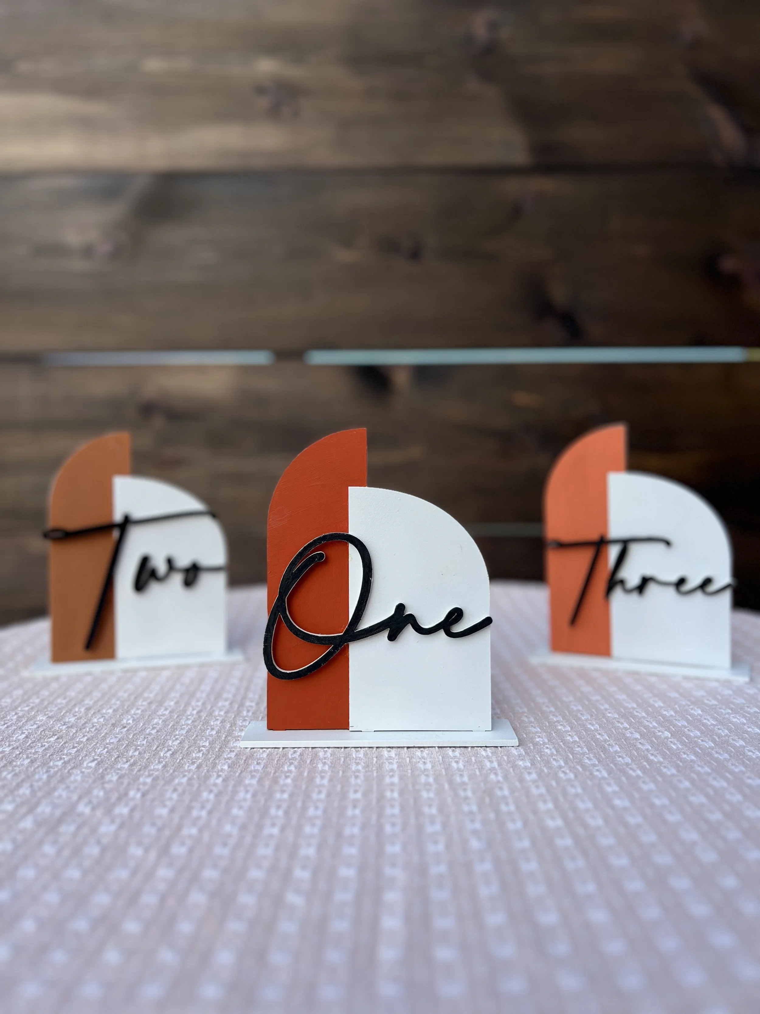 Terracotta Table Numbers