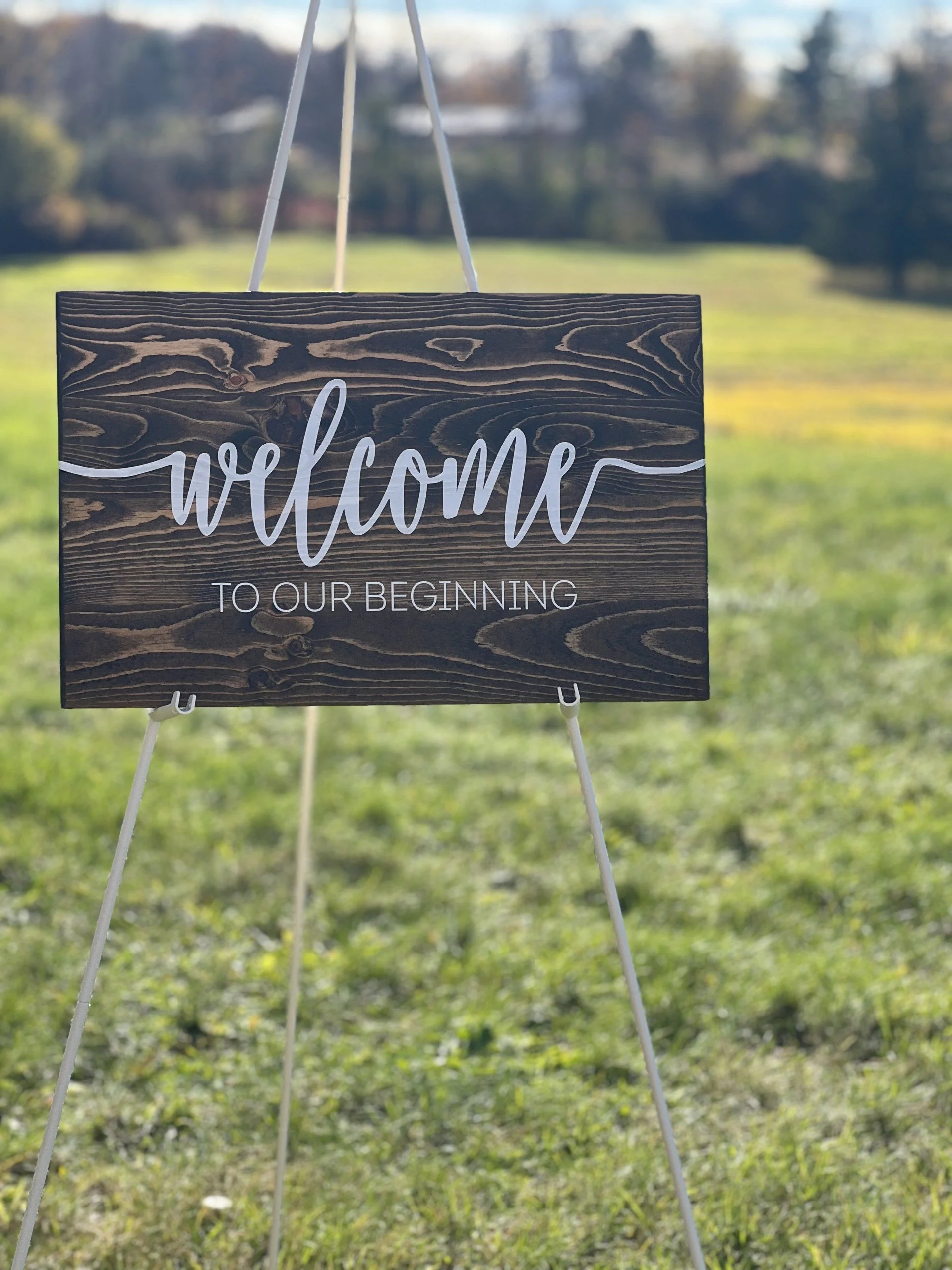 Wooden Welcome Sign