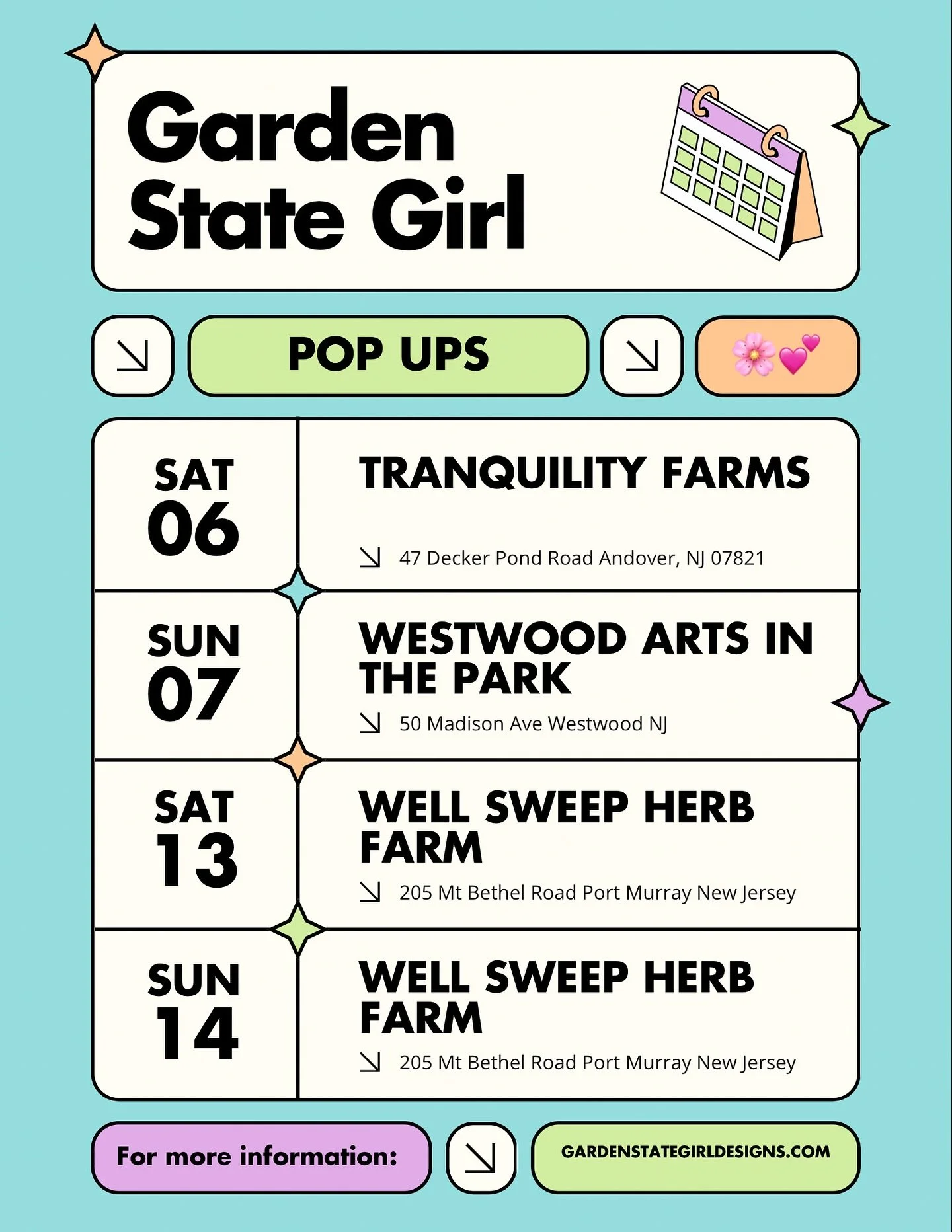 Will post more details throughout the weekend, but since you asked!