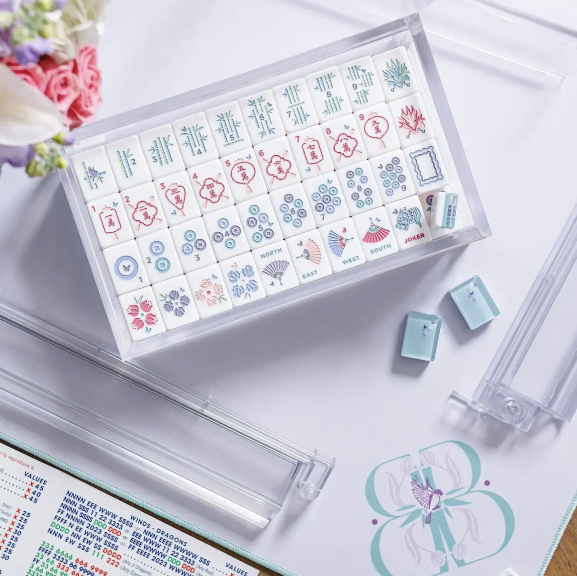 Bam Bird Boutique Classic Mahjong Set- Teal