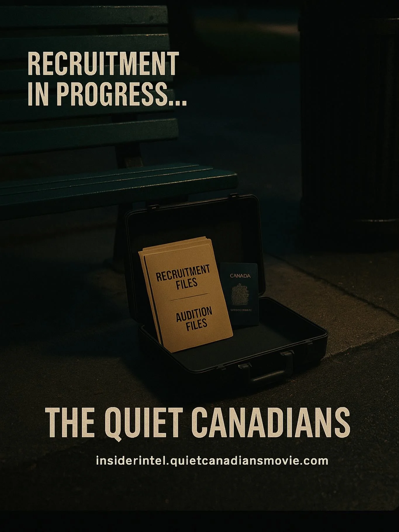 The case was left for someone.
The question is: for who?

Another clue in The Quiet Canadians has surfaced. This isn&rsquo;t a casting call. It&rsquo;s a mission briefing.

If you know, you know. If not&hellip;
now&rsquo;s the time to find out.

Your