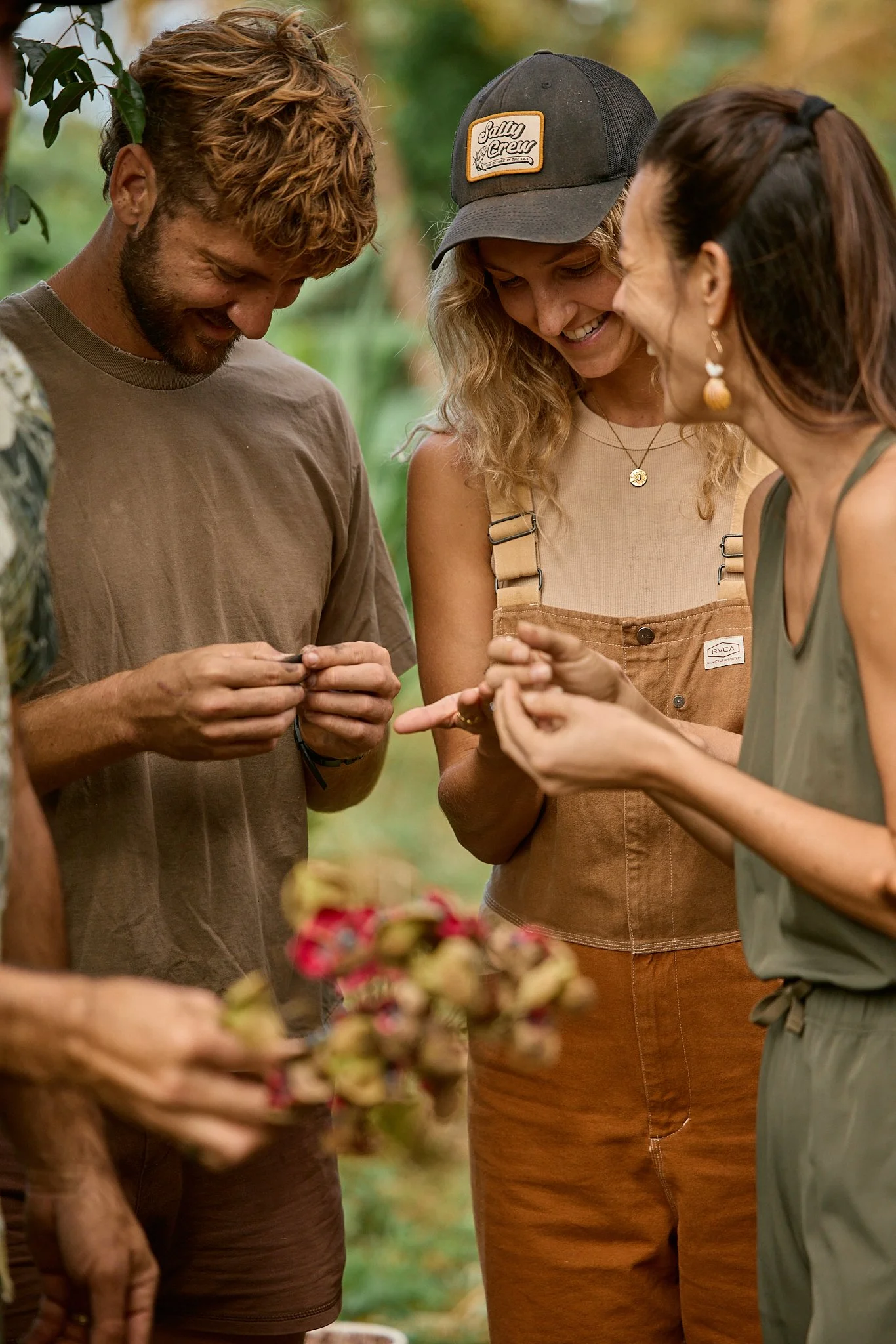 Guests participating in a guided farm tour at Starseed Ranch on Hawaii Island, highlighting agritourism experiences, retreat program