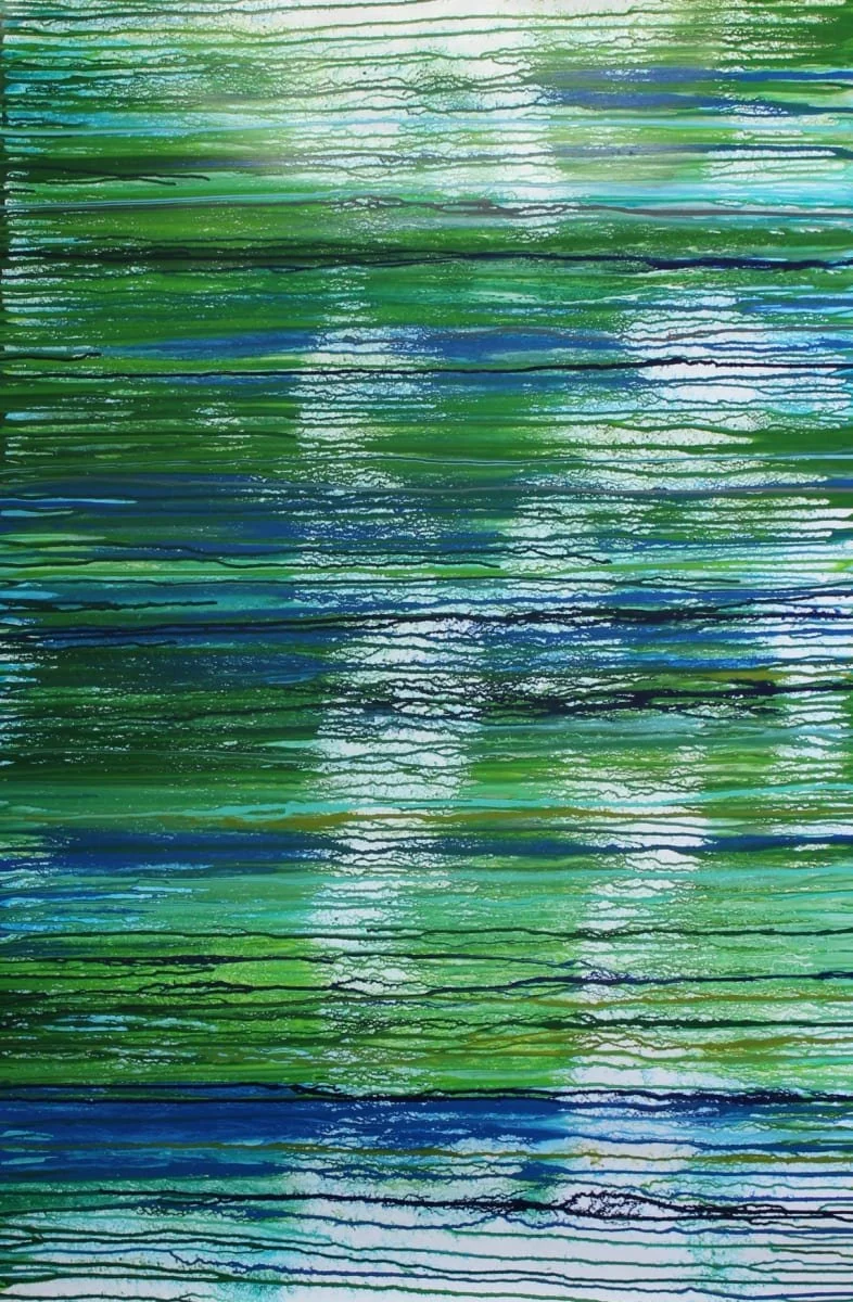 Giant Green Monster, Acrylic paint on Yupo paper,  140 cm x 95 cm