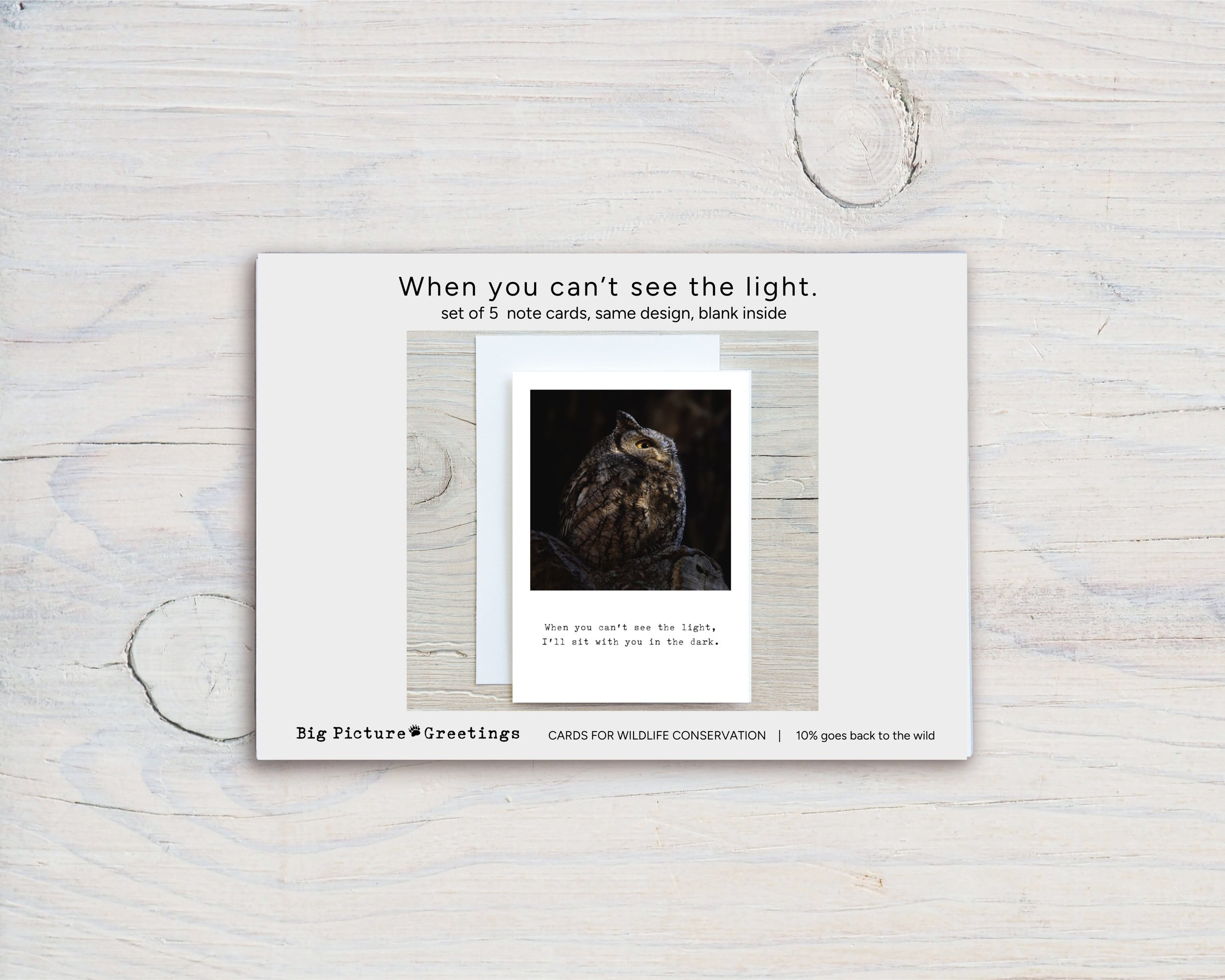 Owl sympathy card