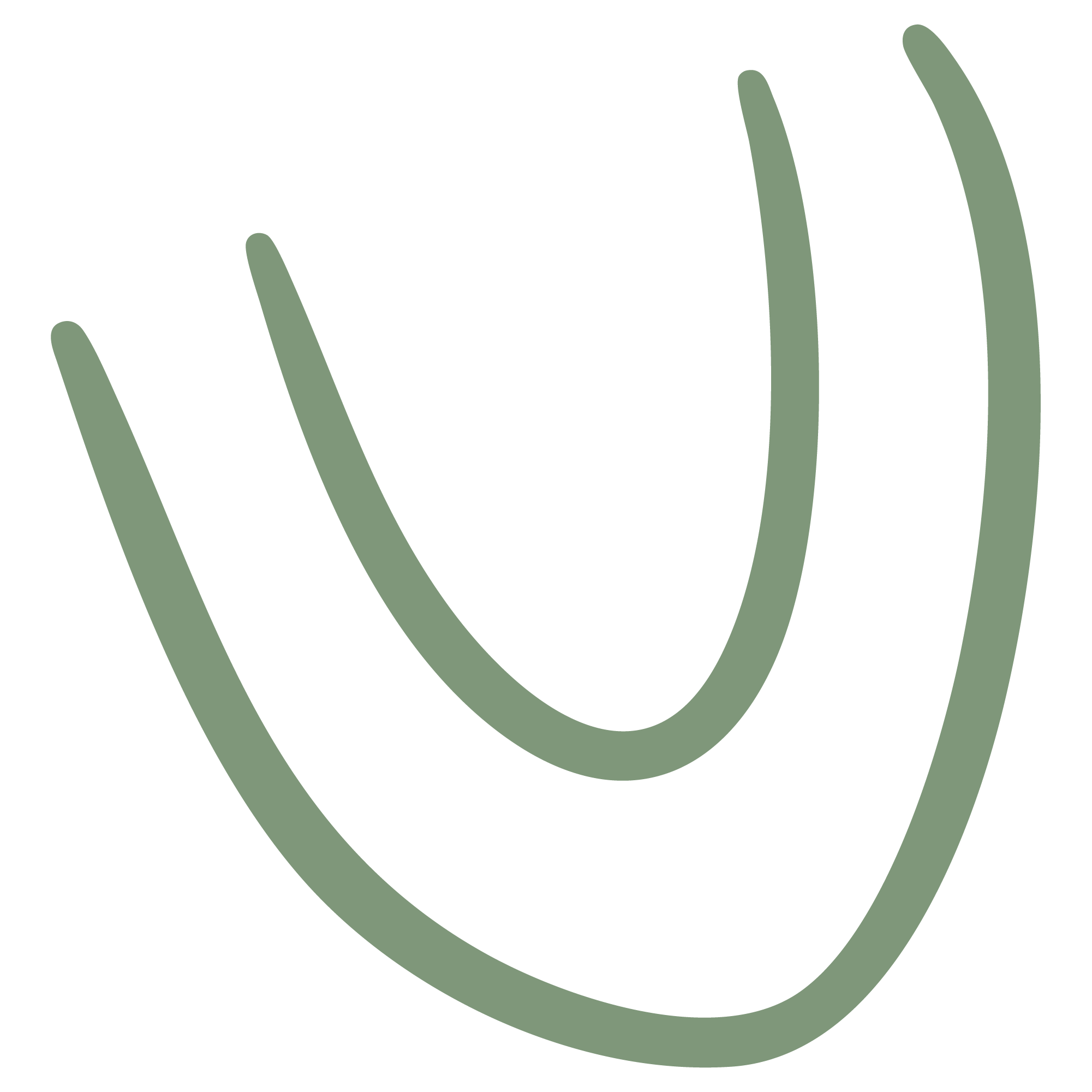 Black background with large green abstract curved lines.