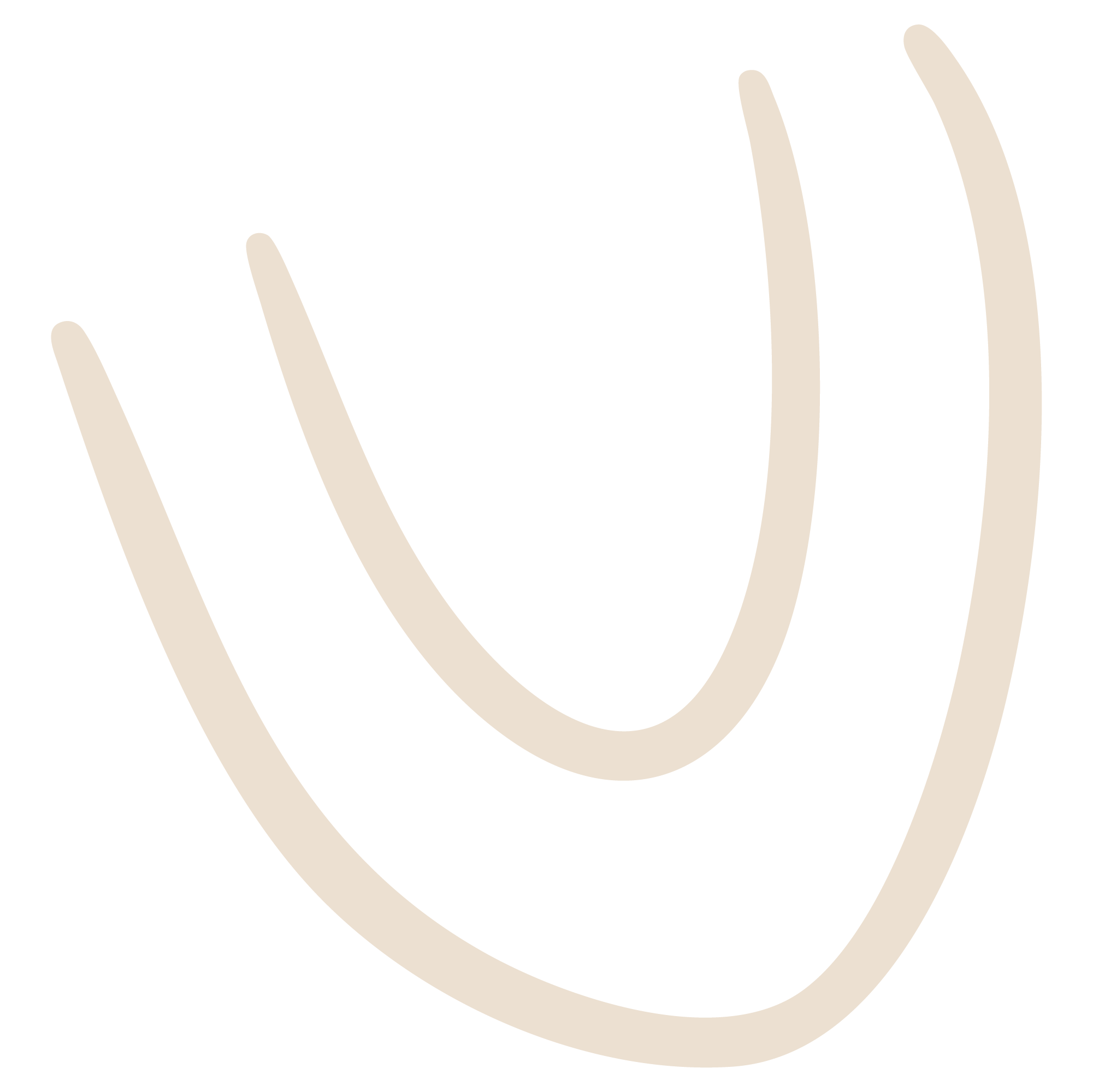 Abstract vector illustration of curved lines in beige on a black background.