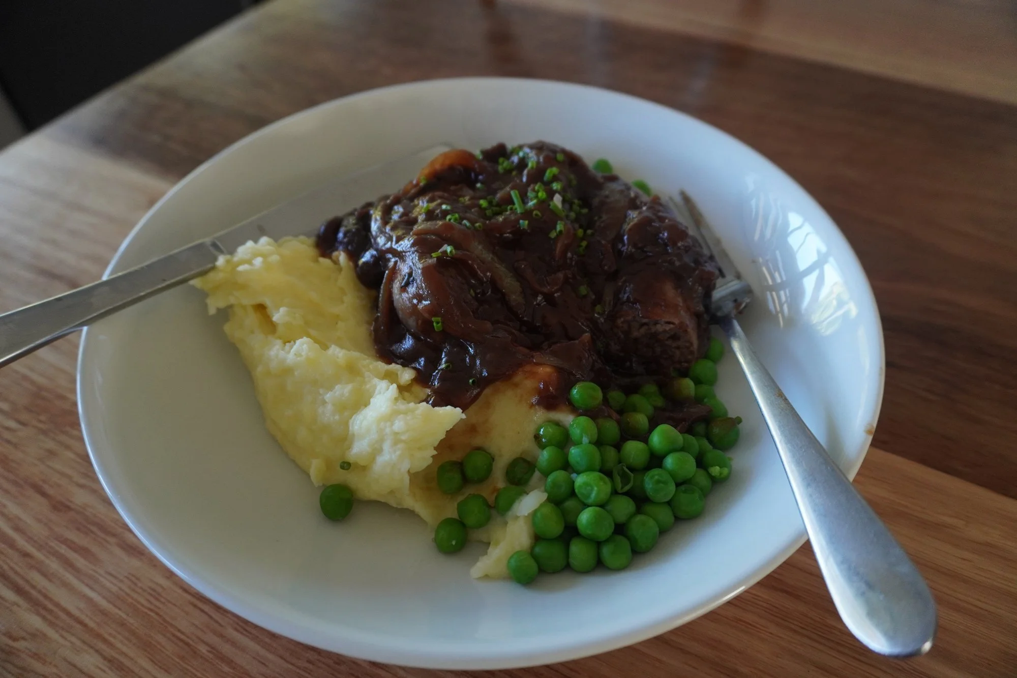 Bangers &amp; Mash (with Onion Gravy)