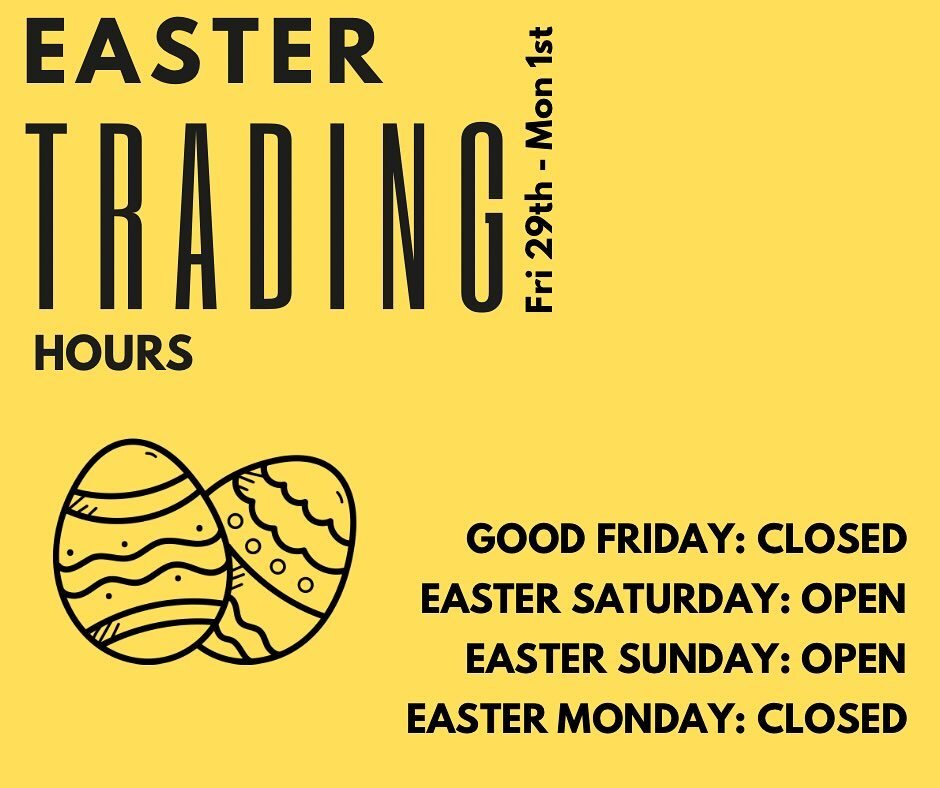 Hop on in to Huon Hill with normal trading hours Easter Saturday and Sunday!