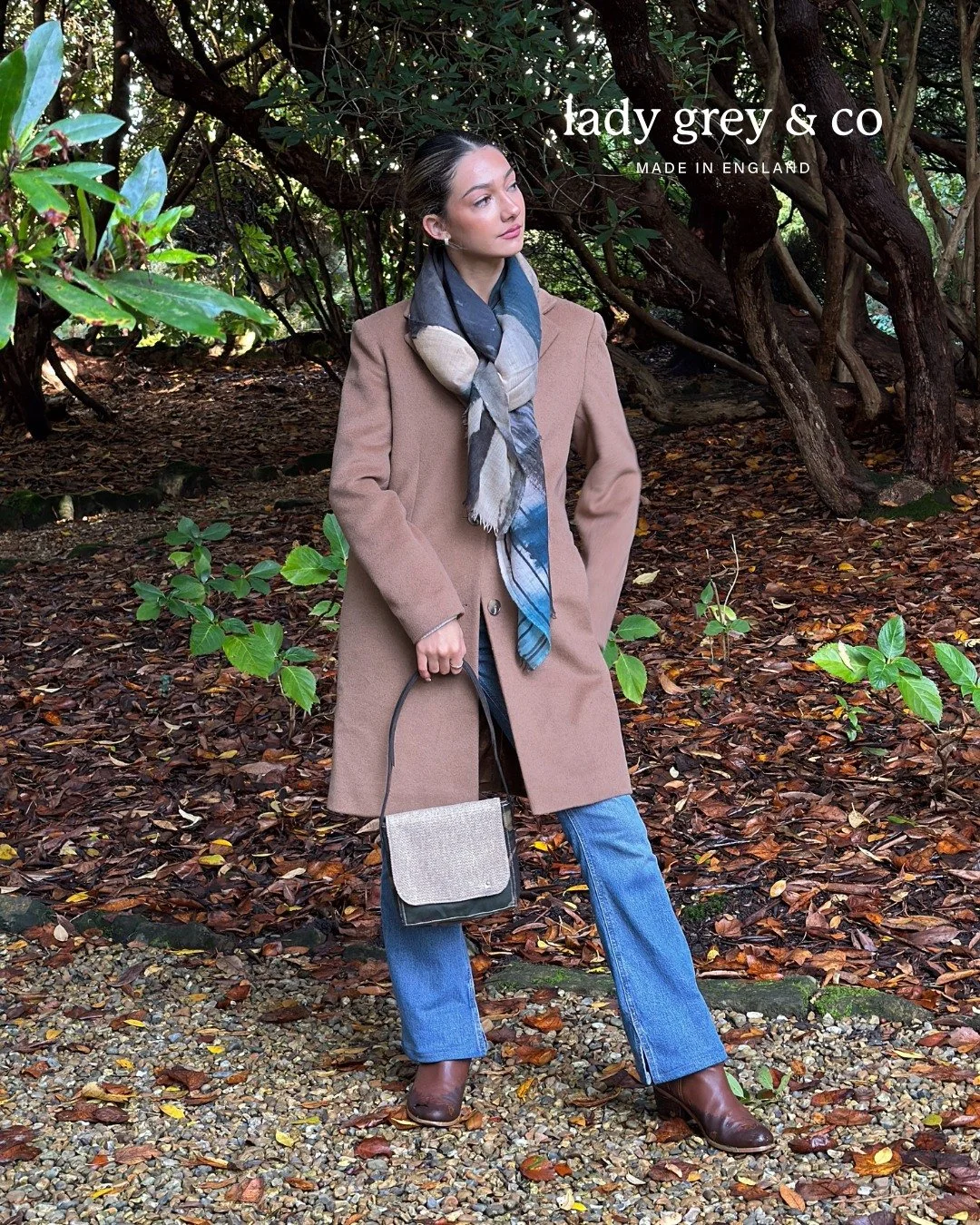 Introducing the Tobiana &ndash; Sand/Camo -  understated, refined, and made to move with you.

A perfectly sized shoulder bag that tucks neatly under your arm, crafted in waxed camo cotton and soft upholstery fabric, finished with a strap made from t