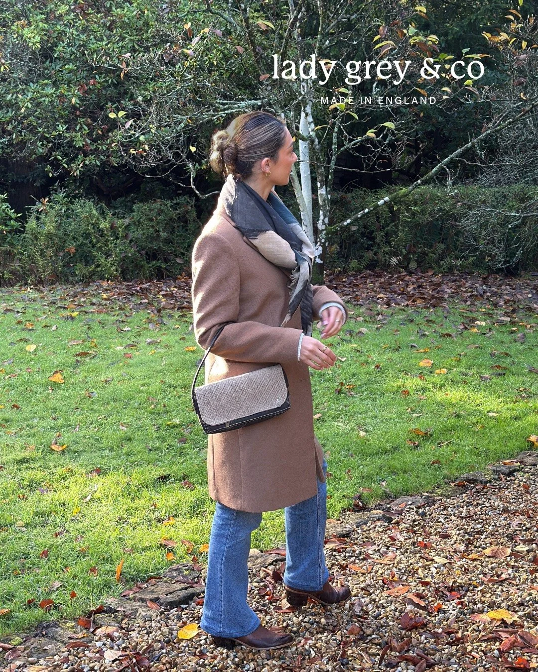 Say Hello to the Bettiana &ndash; Sand/Camo,  an elegant, compact shoulder bag designed to tuck neatly under your arm, handcrafted in our Sussex studio with care in every stitch.

Made from soft sand-toned premium upholstery fabric and durable, water