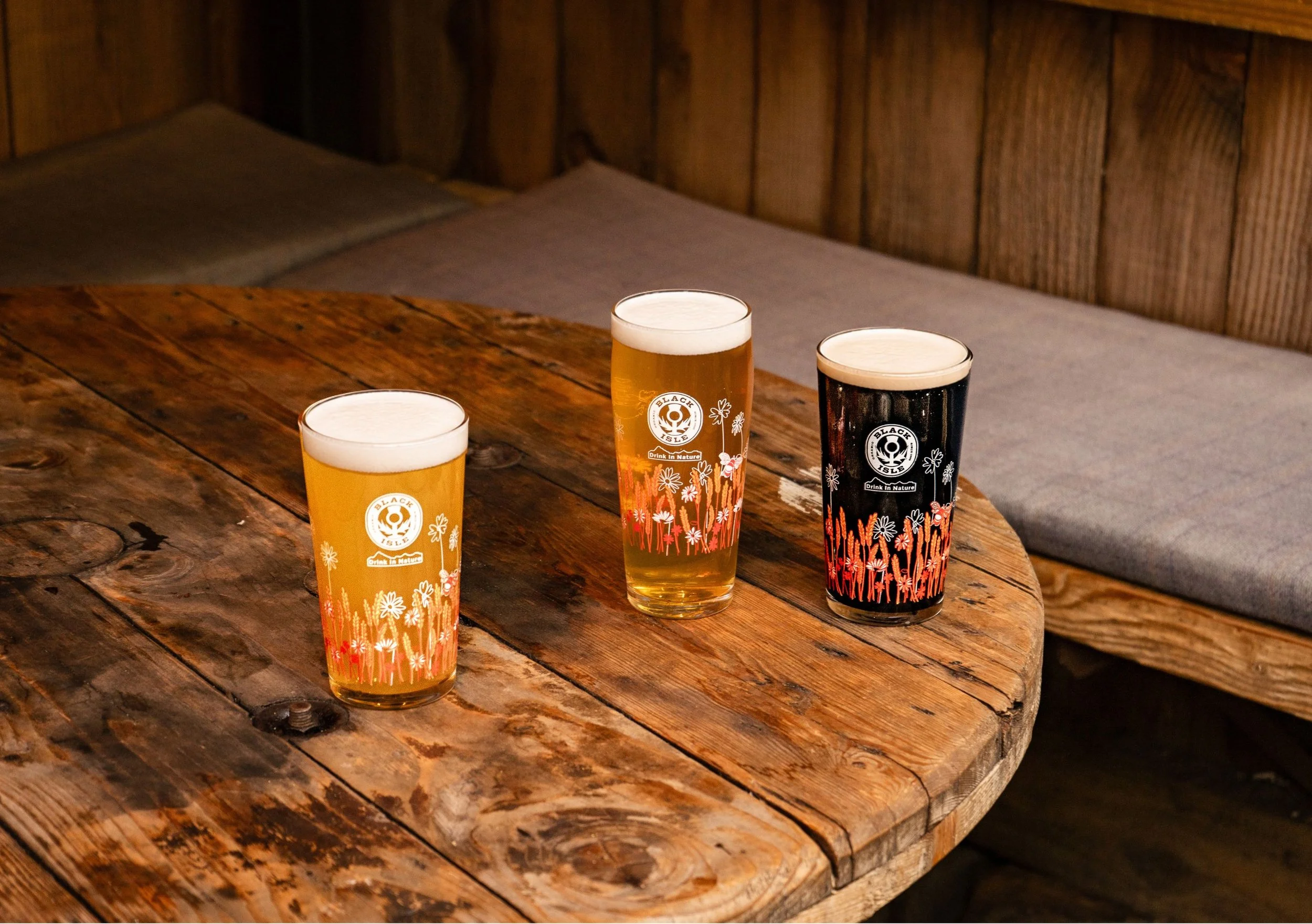 Draught beer in Black Isle Brewery Glass