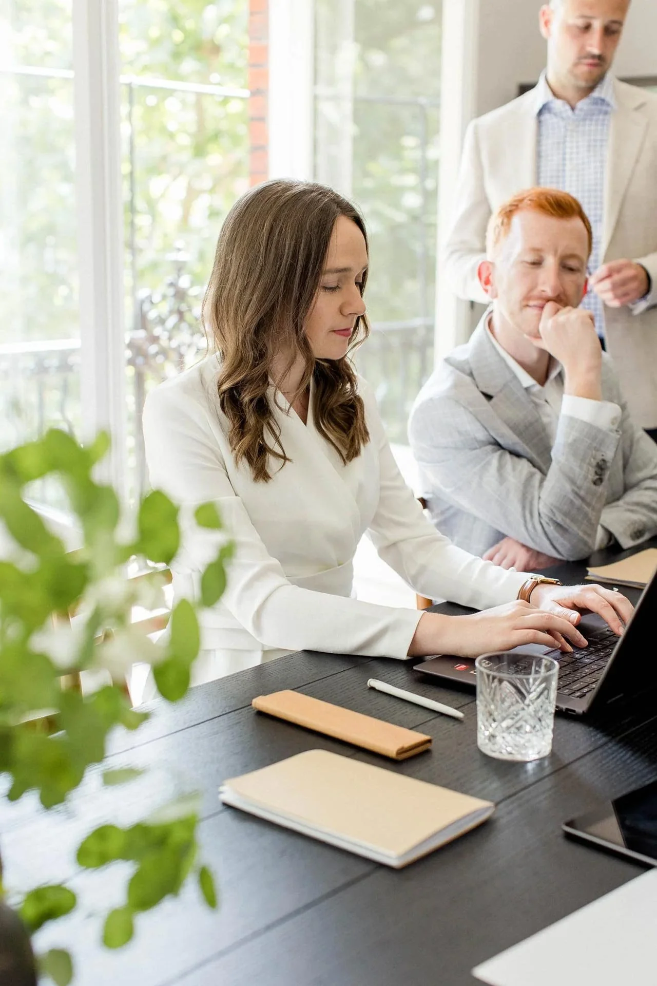 Chartered accountants working on a laptop