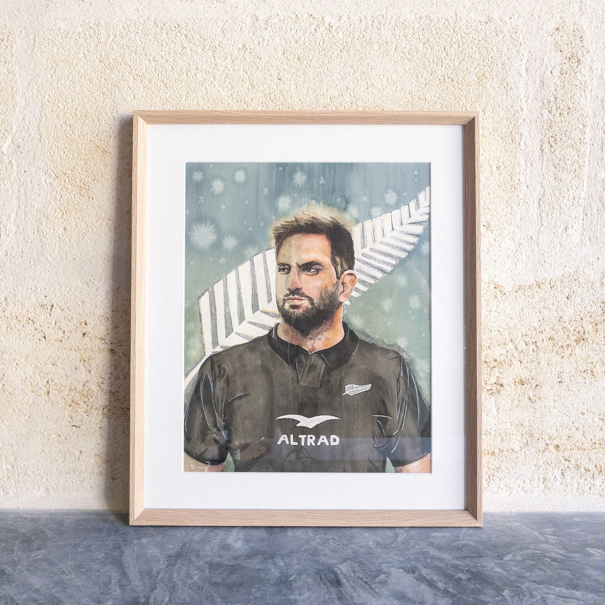 Sam Whitelock<br>Peinture Originale à l'Aquarelle