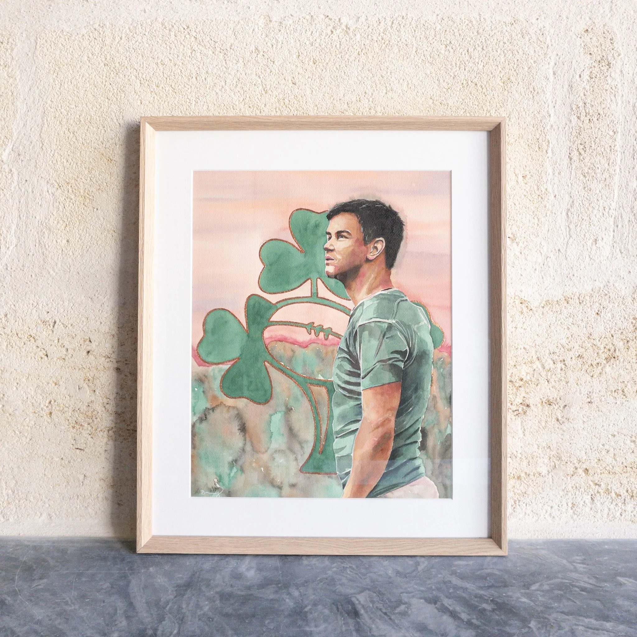 Johnny Sexton<br>Peinture Originale à l'Aquarelle