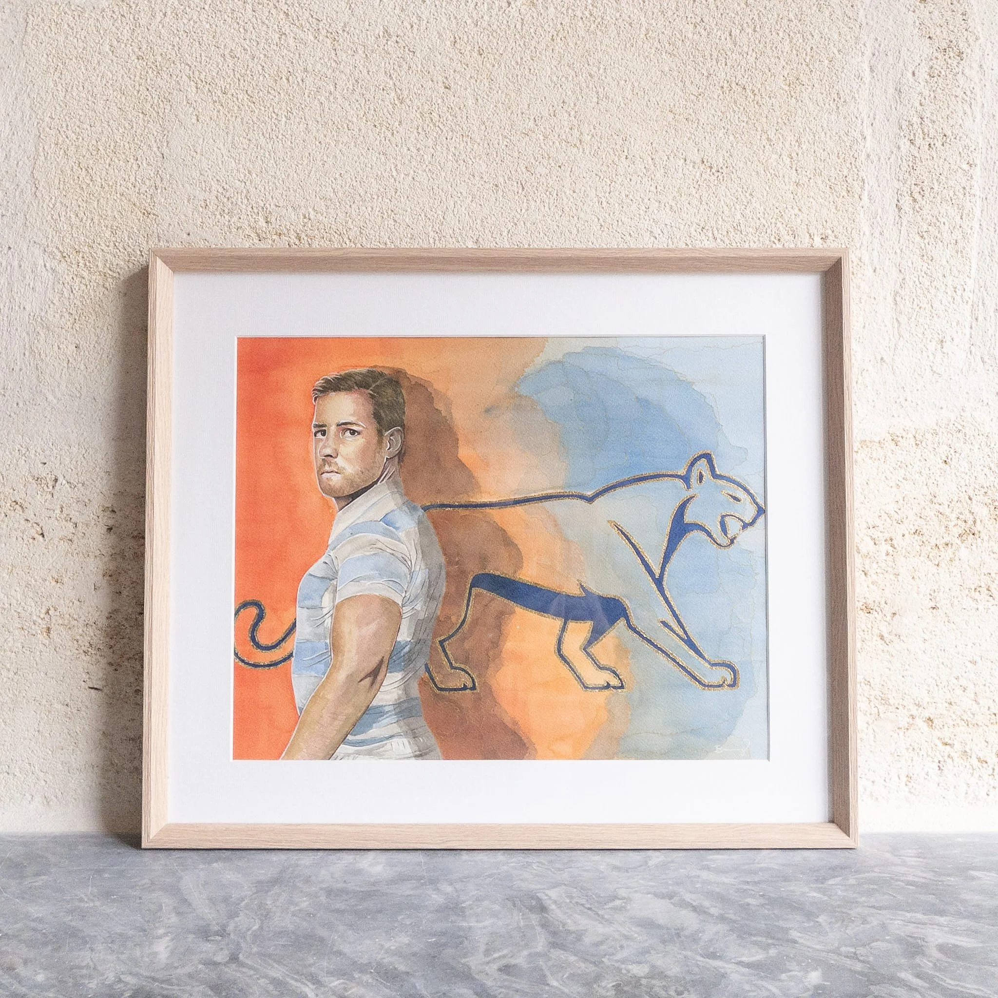 Nicolás Sánchez<br>Peinture Originale à l'Aquarelle