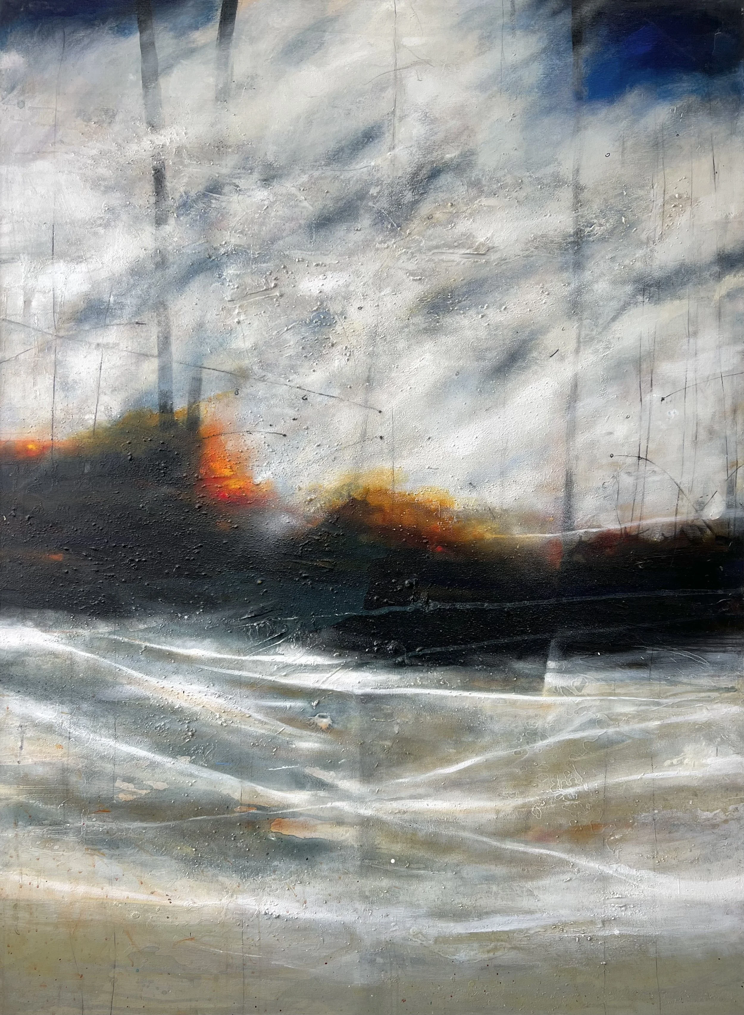 Margins I | Acrylic and Mixed Media on Canvas | 214 x 153 x 5 cm | Available