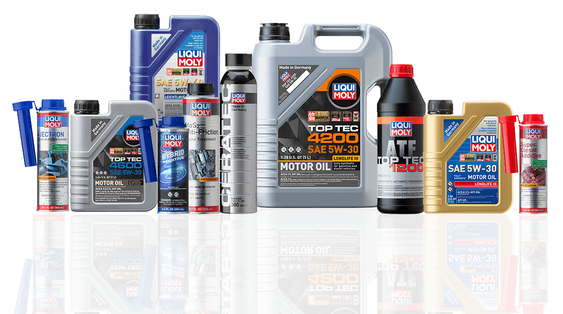 Premium engine oil and lubricants used during servicing