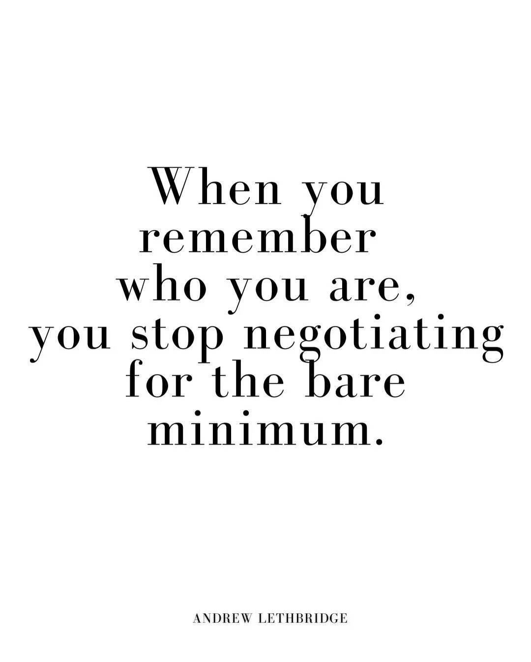 ✨When you forget your worth, you negotiate with life from fear.
When you remember who you are, you rise from truth.

The bare minimum stops feeling acceptable because your energy finally recognises what&rsquo;s aligned, what&rsquo;s reciprocal, and w