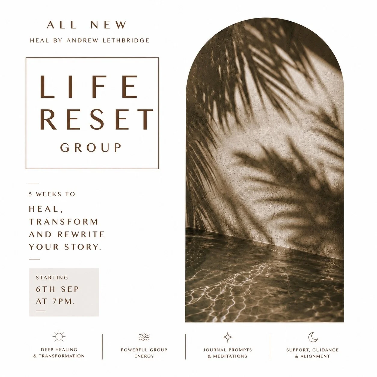 ⟁⧍ Ready for change? ALL NEW &ndash; The Life Reset Method

After years of working with hundreds of clients, I began noticing the same patterns appearing again and again.

The same subconscious programming. The same limiting beliefs. The same repetit