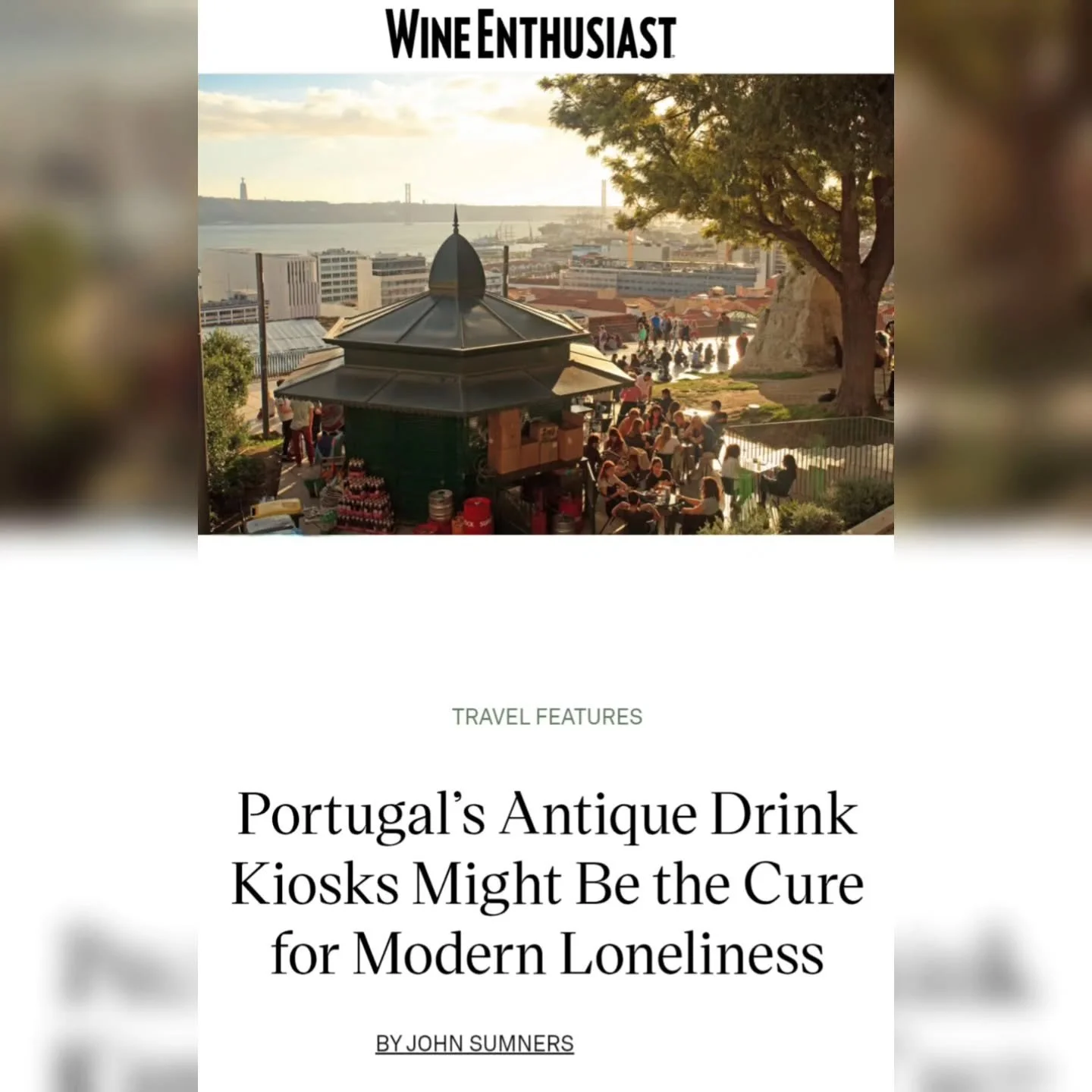 The power of Portugal's little come-as-you-are 'third places' is profound. Let's see what we can learn from them in my latest for Wine Enthusiast ...
***LINK IN BIO***

@wineenthusiast 

#Portugal #Lisbon #Quiosque #Kiosk #BarCulture #DrinksCulture #