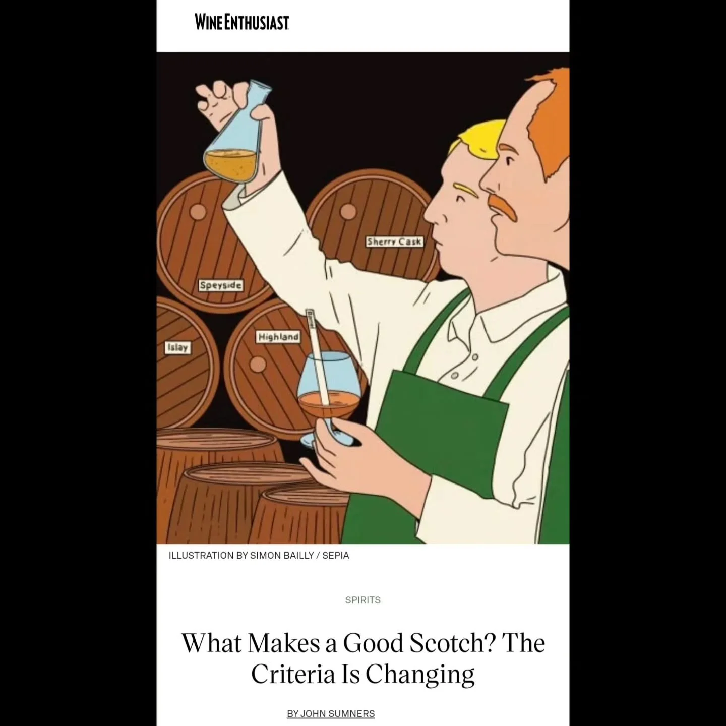 The tariffs may now be lifted, but the tumultuous transformation of the Scotch industry is still in full swing. Let's check in on the rapidly changing identity of prestige Scotch Whisky in my latest for Wine Enthusiast ... 

***LINK IN BIO***

@winee