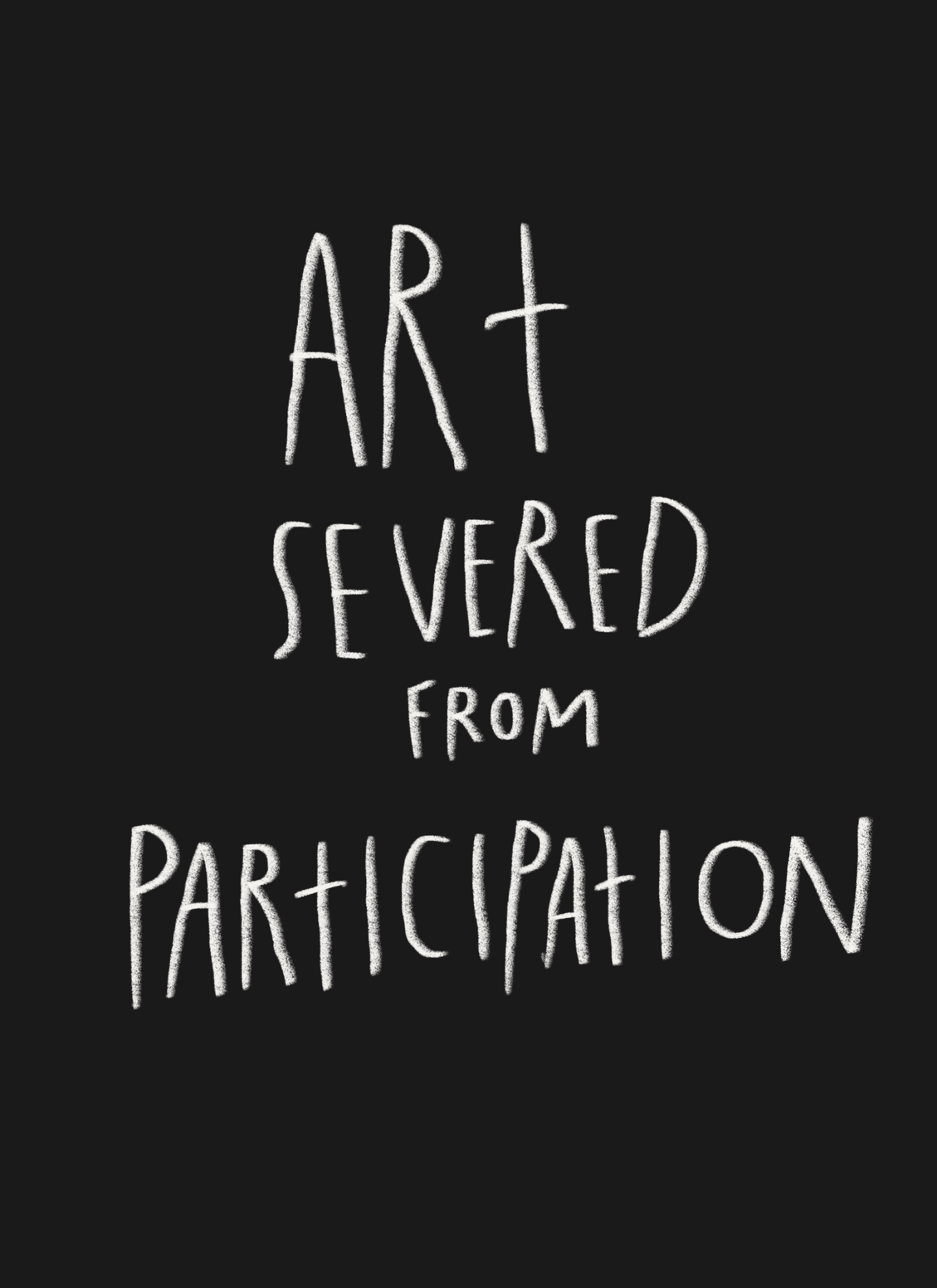 When Art Stops Asking Anything of You