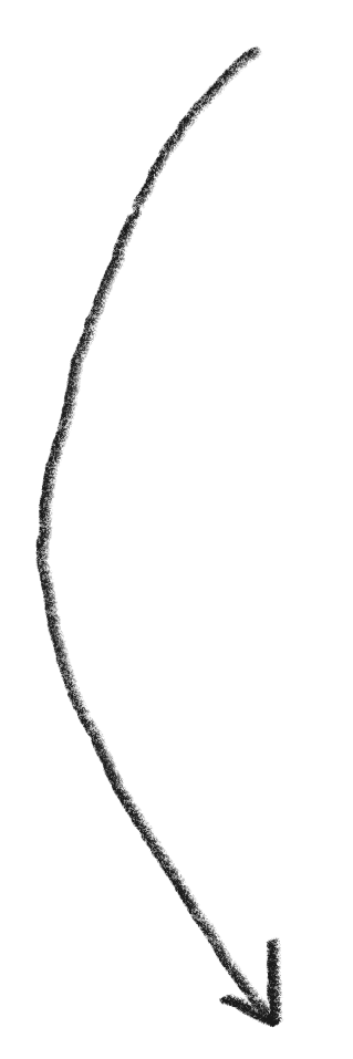 A curved arrow pointing downward.