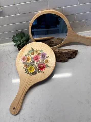 Pressed Flower Mirror Workshop April 19 in Whitehouse NJ