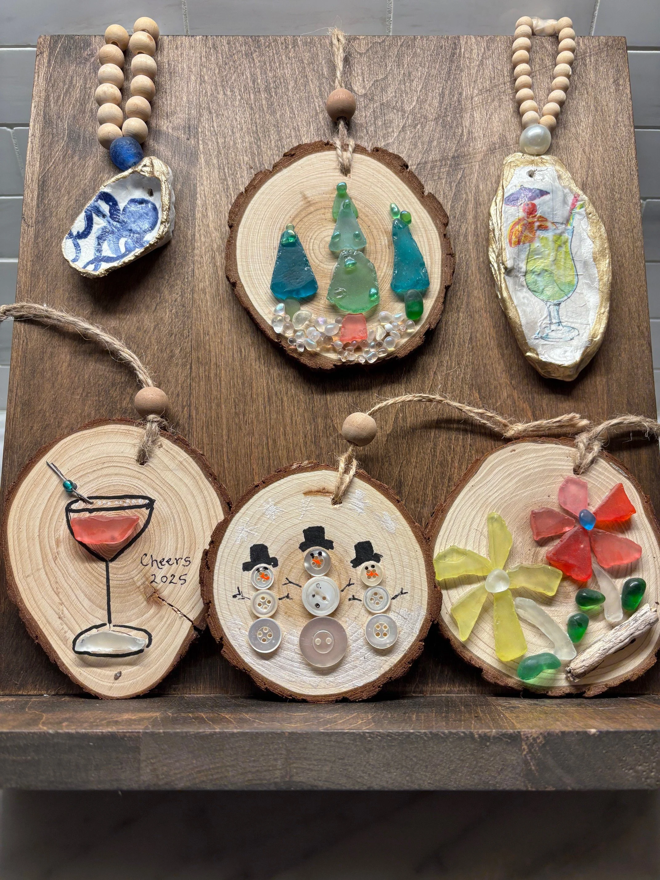 Wood Slice or Shell Ornaments October 16th in Whitehouse NJ