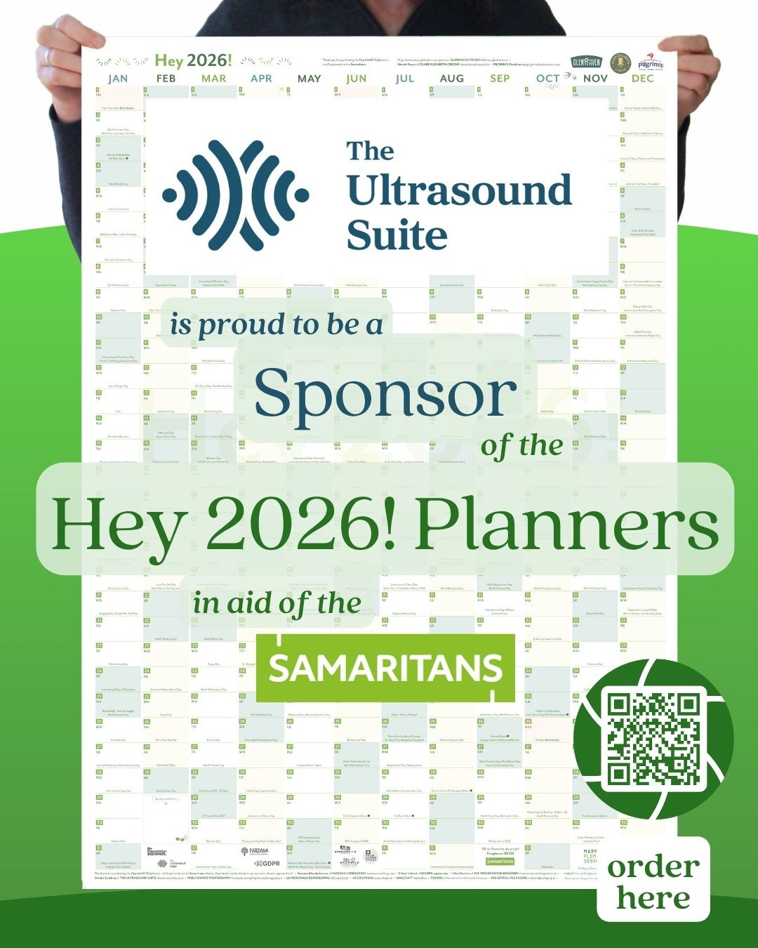 The Ultrasound Suite sponsors the Hey 2026! Planners in aid of the Samaritans