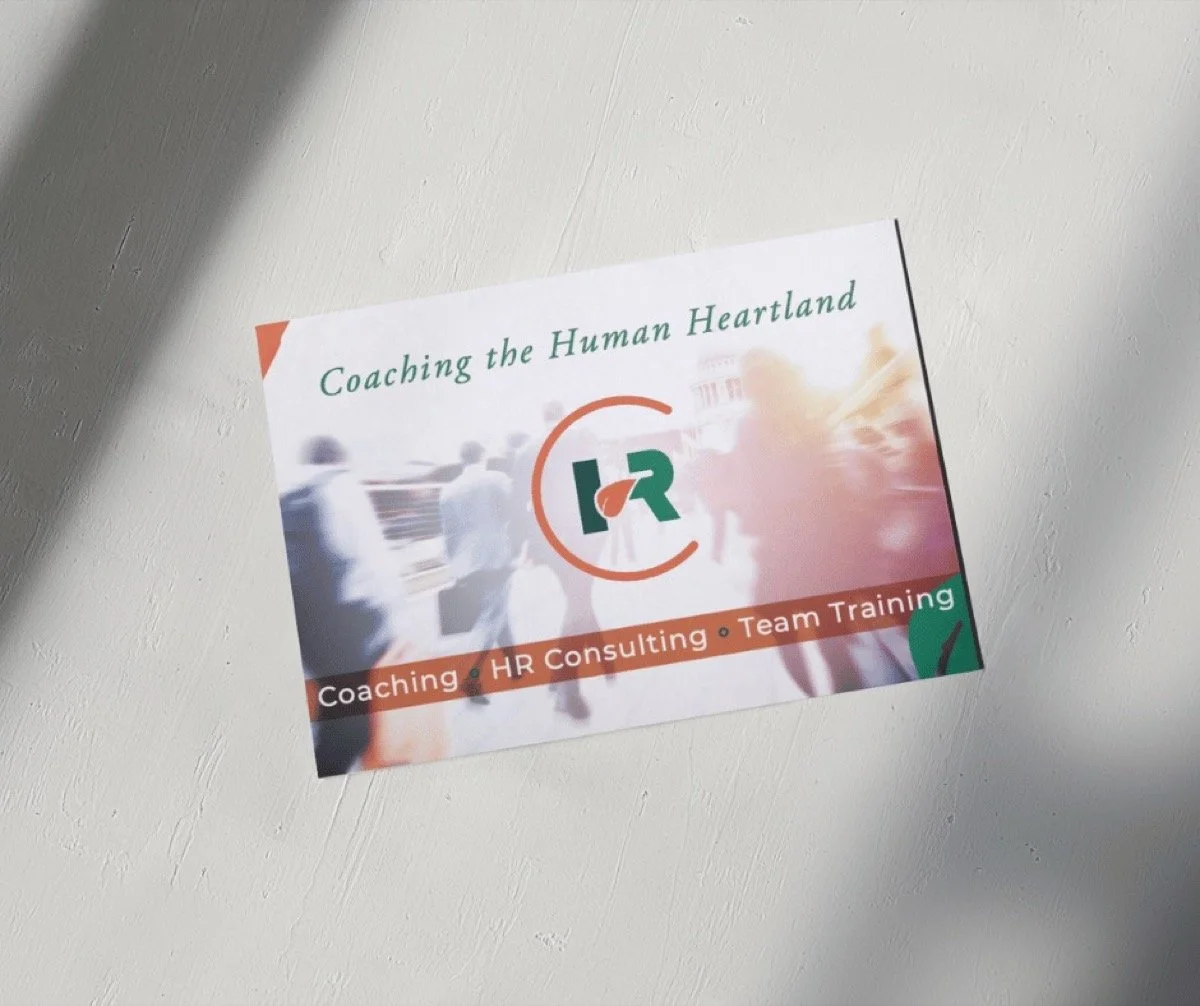 Heartlands Coaching business card with new branding