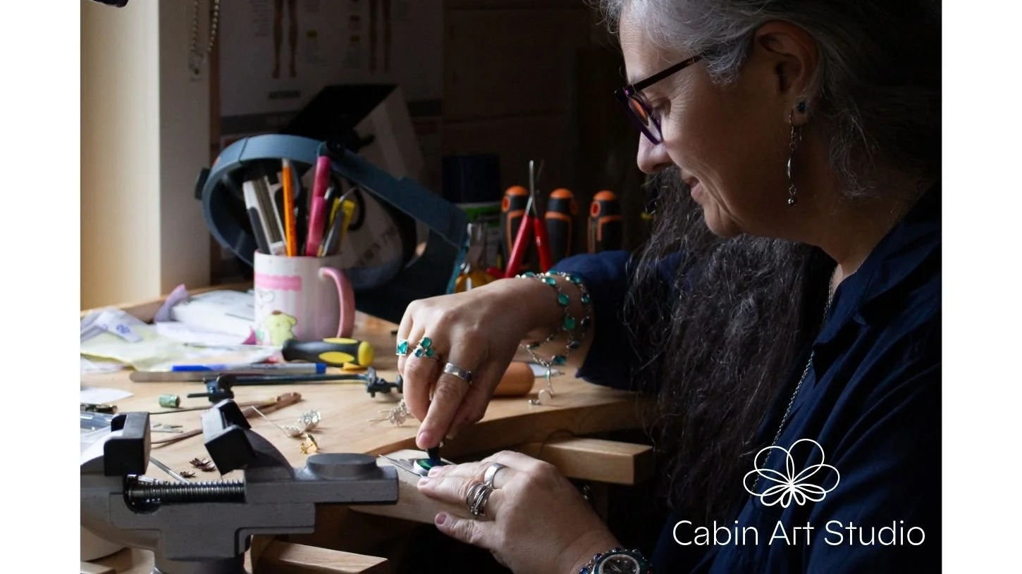 Cabin Art Studio Artist & Jewellery Designer Gwen Léost Kane