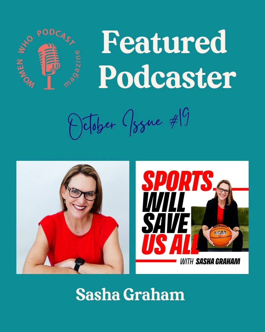 FEATURED PODCASTER!

⭐️⭐️⭐️⭐️⭐️⭐️⭐️⭐️⭐️⭐️

When Sasha Graham talks about the title of her podcast, Sports Will Save Us All, she describes it as &ldquo;A human interest show masquerading as a sports podcast because of the way that sports are woven thr