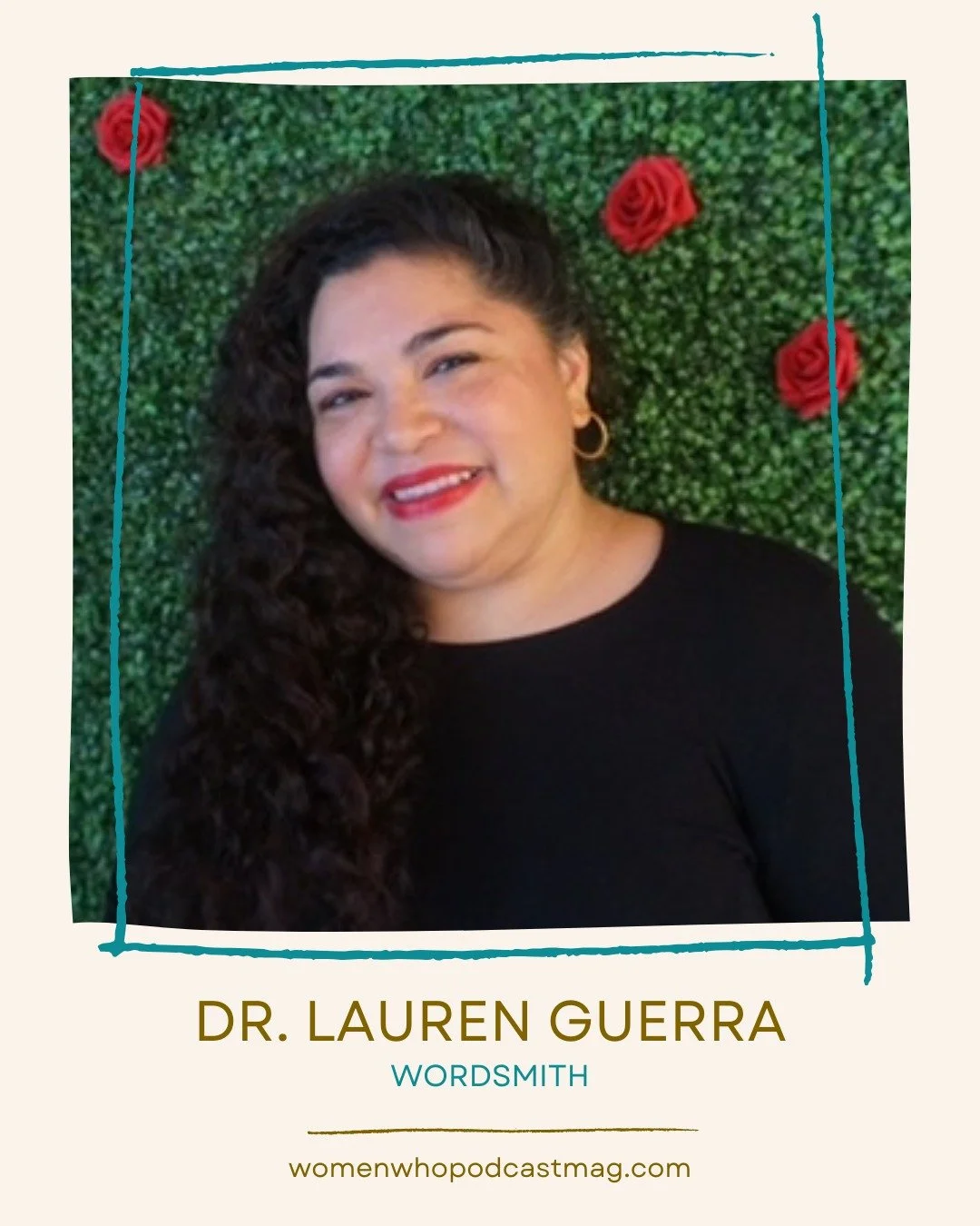 MEET THE WRITER!

🎉🎉🎉🎉🎉🎉🎉🎉🎉🎉🎉🎉

We are honored and excited to have Dr. Lauren Guerra as a contributing writer for the January issue. 

Dr. Lauren Guerra is the host of the Gold Hoops and God podcast. She has taught at the University of Ca