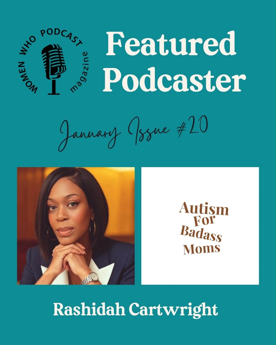 FEATURED PODCASTER!

⭐️⭐️⭐️⭐️⭐️⭐️⭐️⭐️⭐️⭐️

ON THE COVER!

It feels trite to call Rashidah Cartwright, host of Autism for Badass Moms, &ldquo;an amazing mom,&rdquo; and &ldquo;an incredible human being.&rdquo; 

She is those things, undoubtedly; there