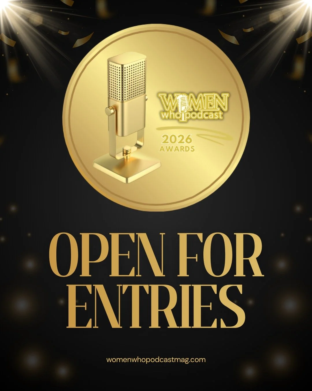 WOMEN WHO PODCAST AWARDS!

🥇🥇🥇🥇🥇🥇🥇🥇🥇🥇🥇🥇🥇🥇

Today is the day!

Registration for the Women Who Podcast Awards is open!

Our goal is to celebrate independent women podcasters!

It's your time to show off your podcasting brilliance! We've a