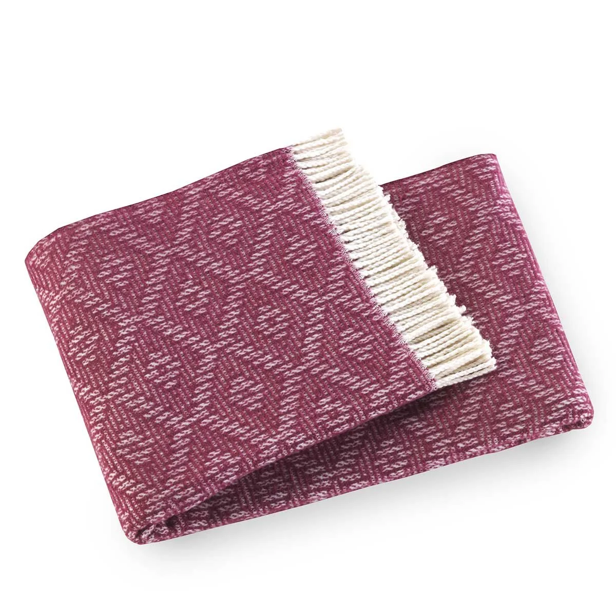 Anichini Hospitality Aisha washable cotton blend throw berry