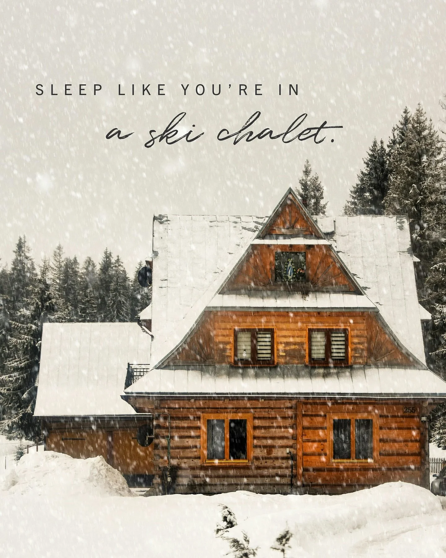 Drift deeply into hotel-level sleep beneath layers of down and the finest sheets...

Layered in texture and warmth as the fire crackles in the background, and the snow falls softly outside.

Winter is for rest.

Let us help you create your mountain r