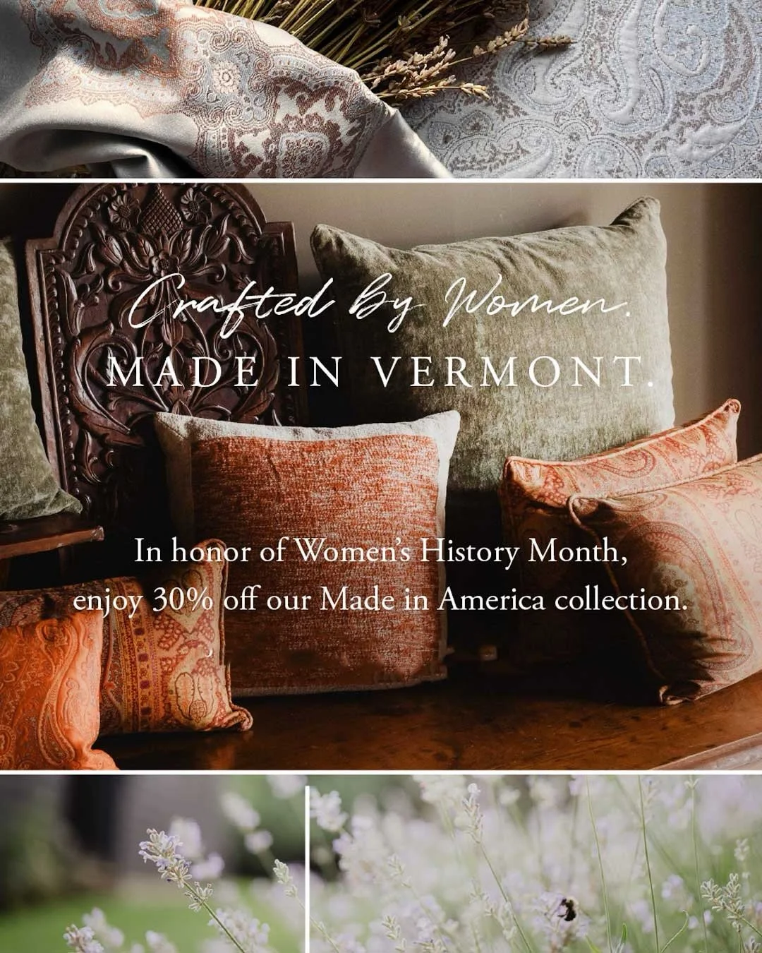 Crafted by Women. Made in Vermont.

In the hills and woods of Vermont, our workroom has been home to women who have sewn for Anichini for decades. Their skill is extraordinary - shaped by years of practice and quiet mastery. Susan remains in awe of w