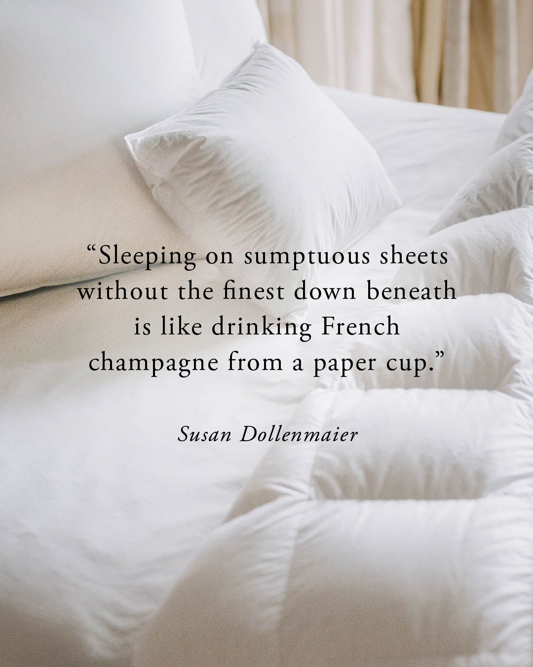 What&rsquo;s beneath changes everything.

As Susan Dollenmaier so perfectly put it - true luxury is never just surface deep.

Our Down Event ends tonight.