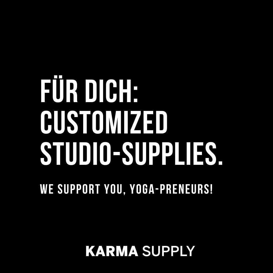 We support you, Yoga-Preneurs: Custom by Karma Supply, das ist individuelle Ausstattung f&uuml;r dein Yoga-Studio! 

👇👇👇 

Yoga-Studios sind so individuell wie die Menschen, die den Mut hatten, diesen achtsamen Space zu &ouml;ffnen: Die Gedanken, 